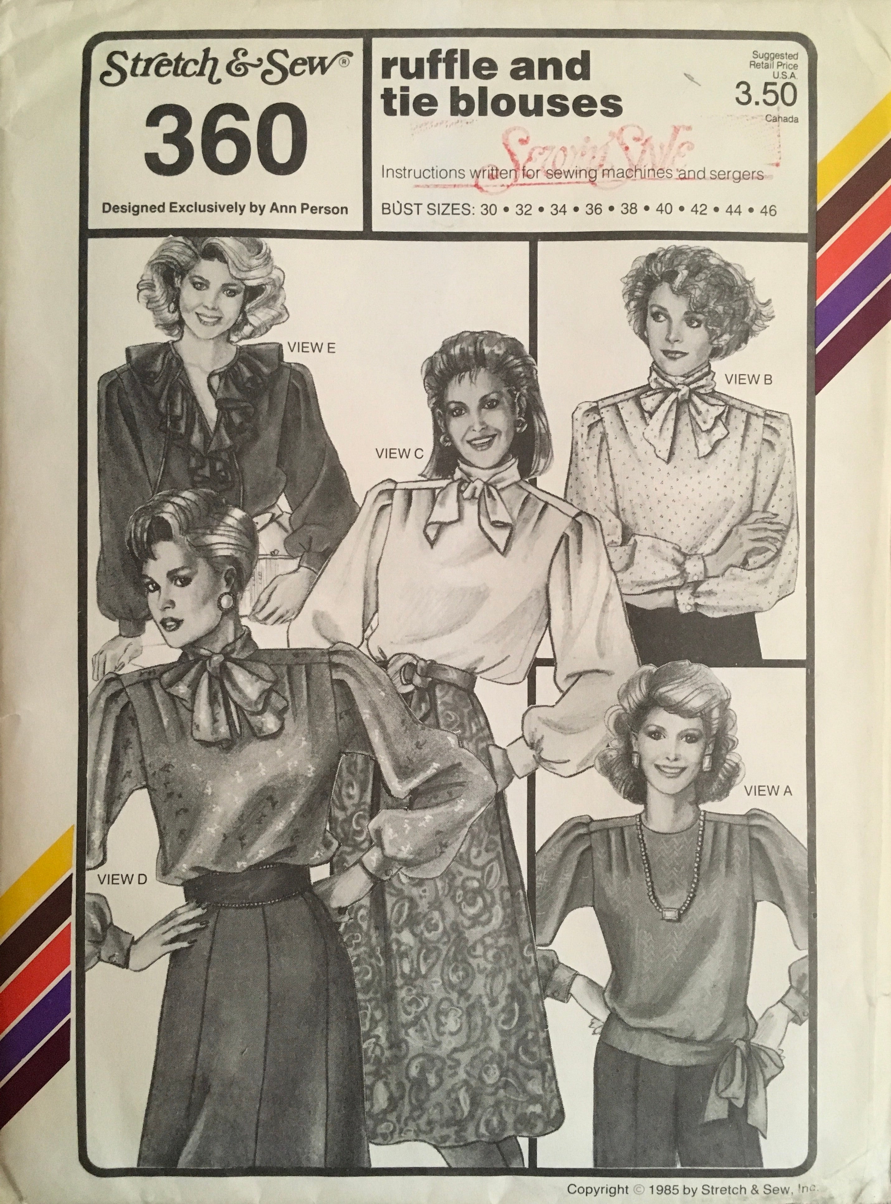 Stretch & Sew 360 Sewing Pattern (Vintage) UNCUT