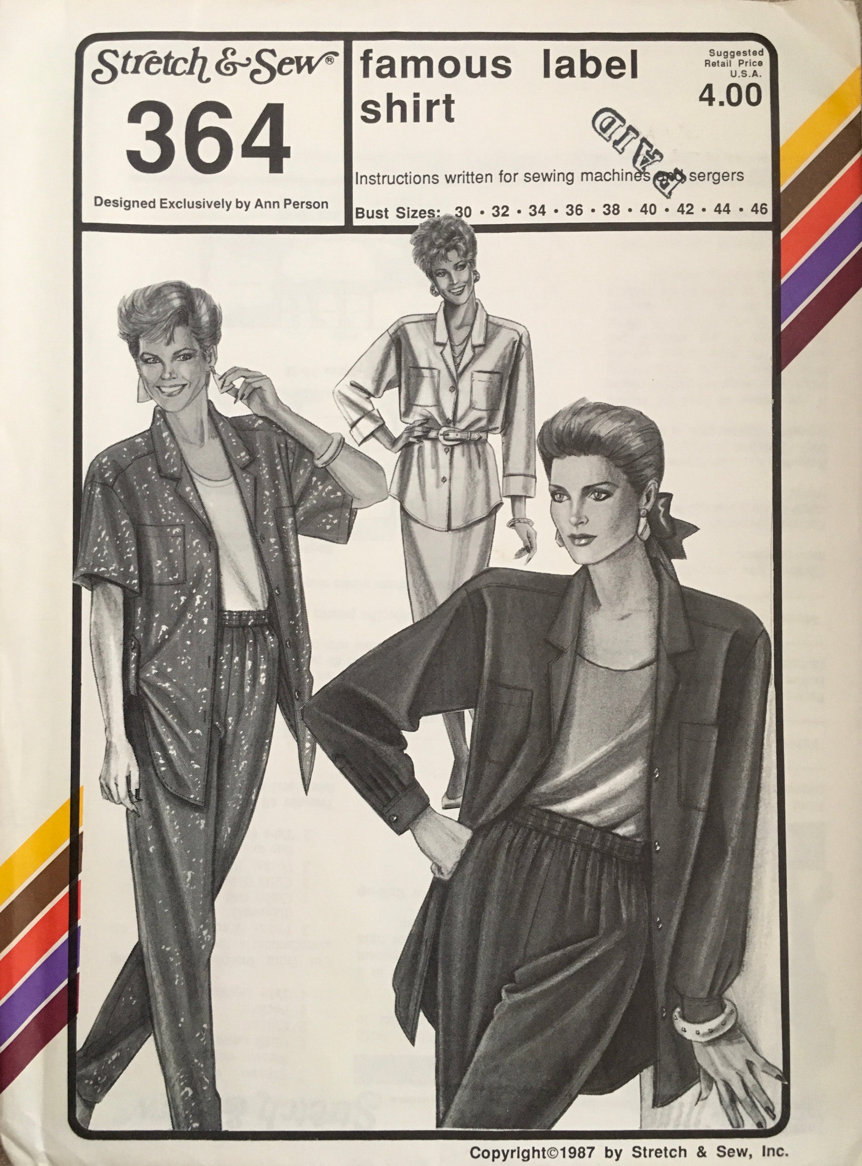 Stretch & Sew 364 Sewing Pattern (Vintage) UNCUT