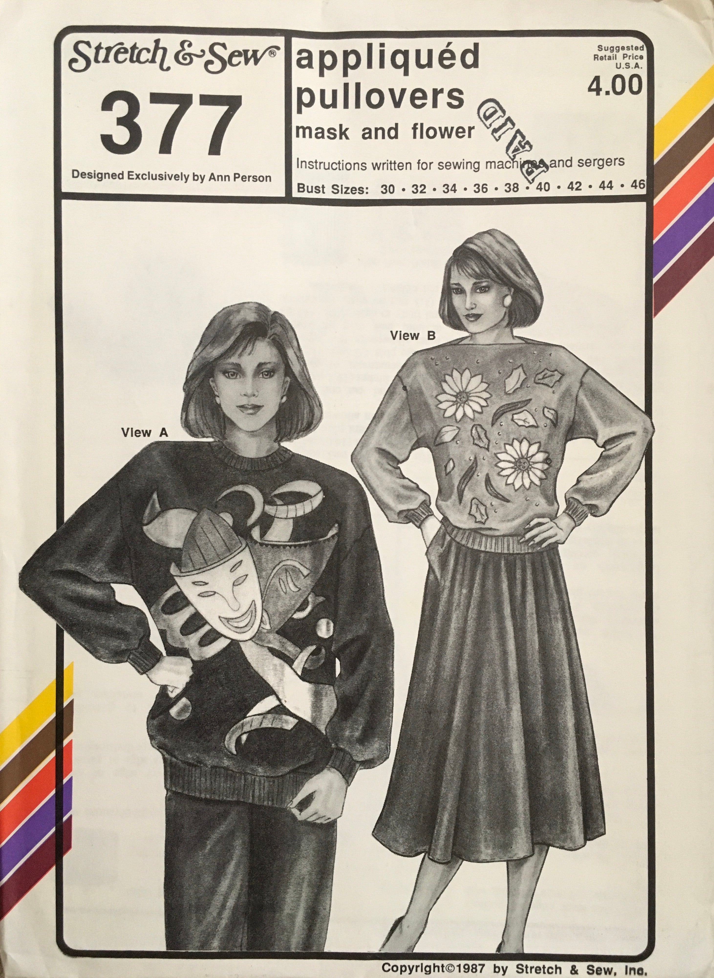 Stretch & Sew 377 Sewing Pattern (Vintage) UNCUT
