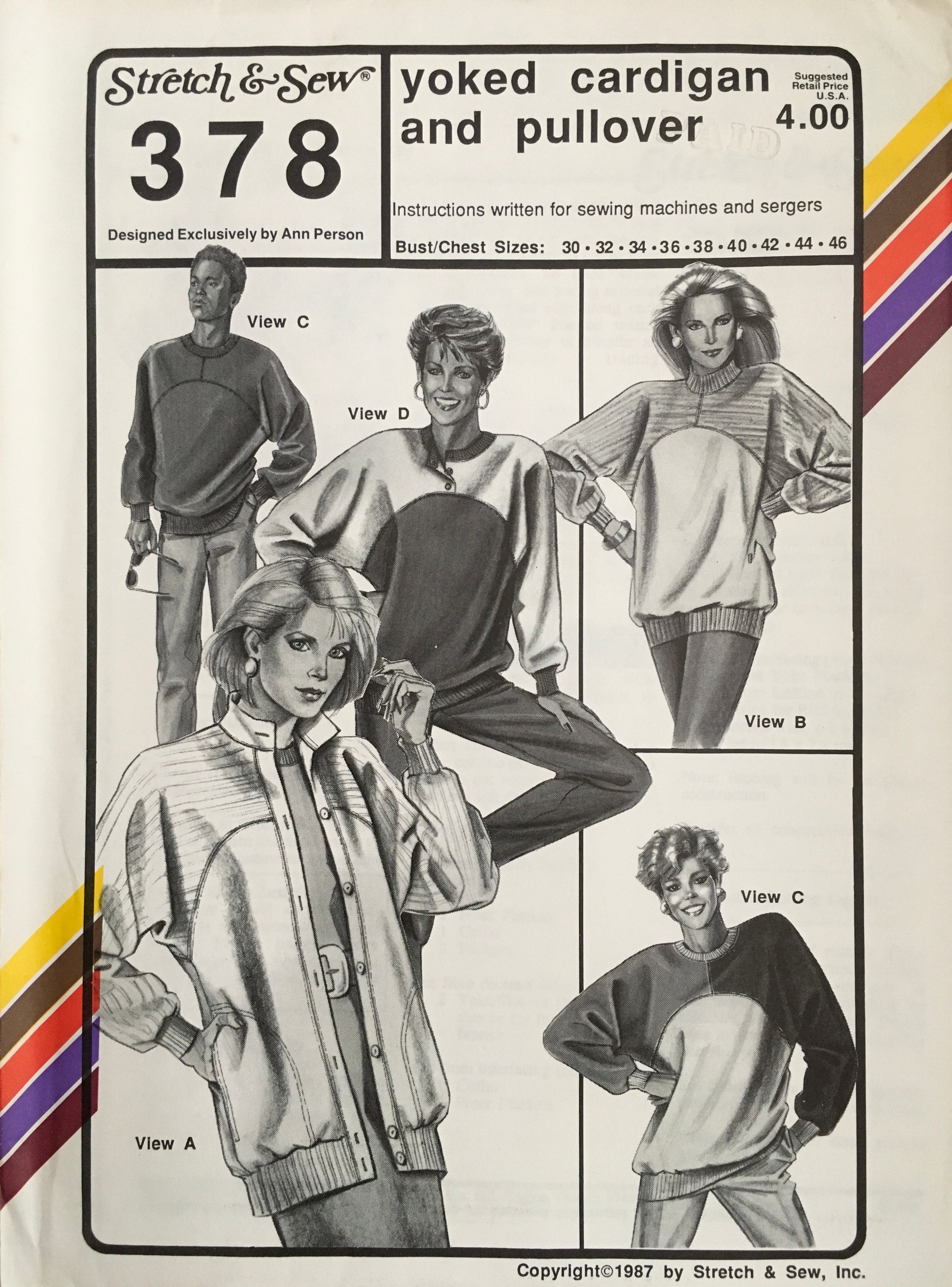 Stretch & Sew 378 Sewing Pattern (Vintage) UNCUT