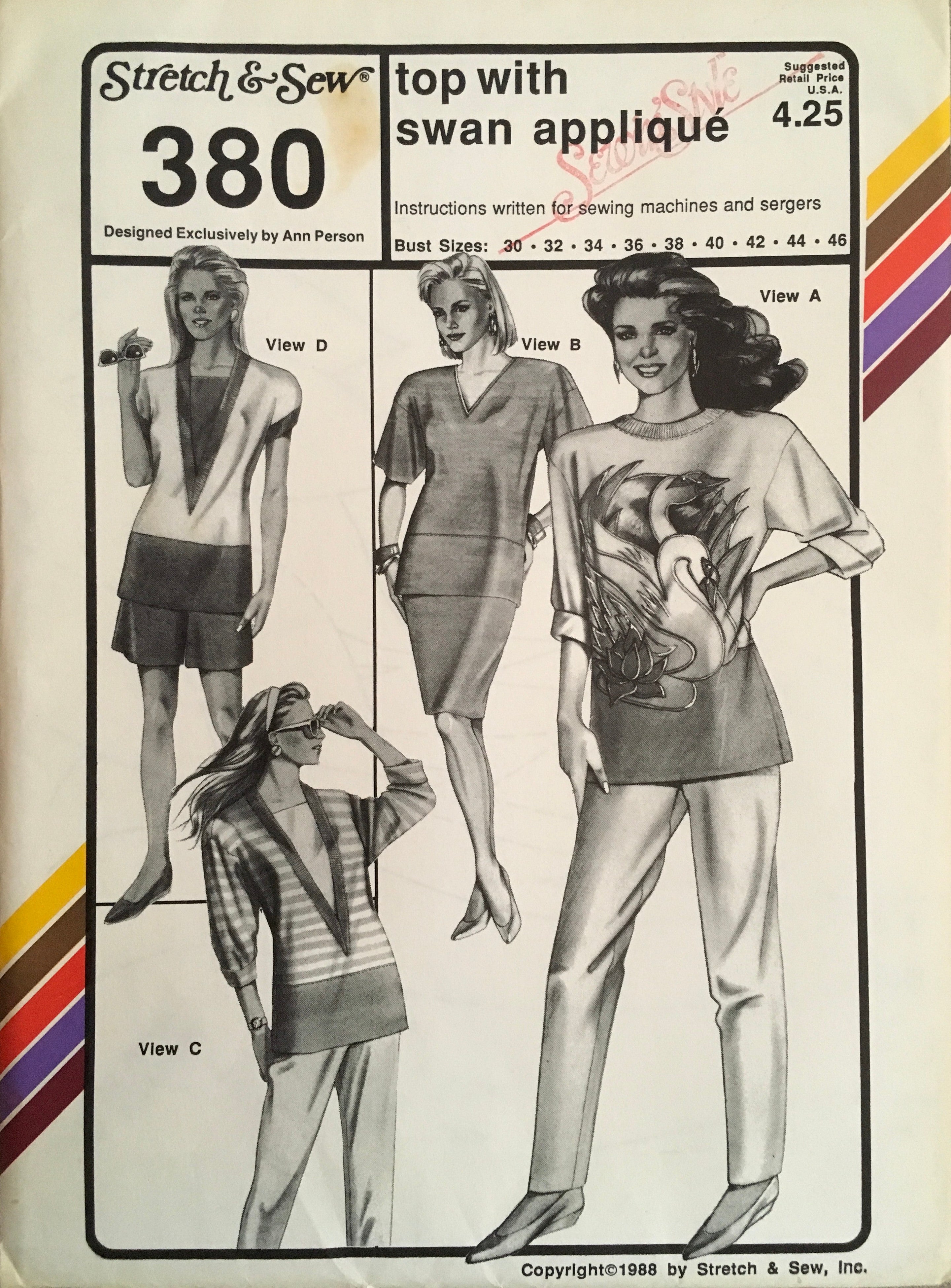 Stretch & Sew 380 Sewing Pattern (Vintage) UNCUT