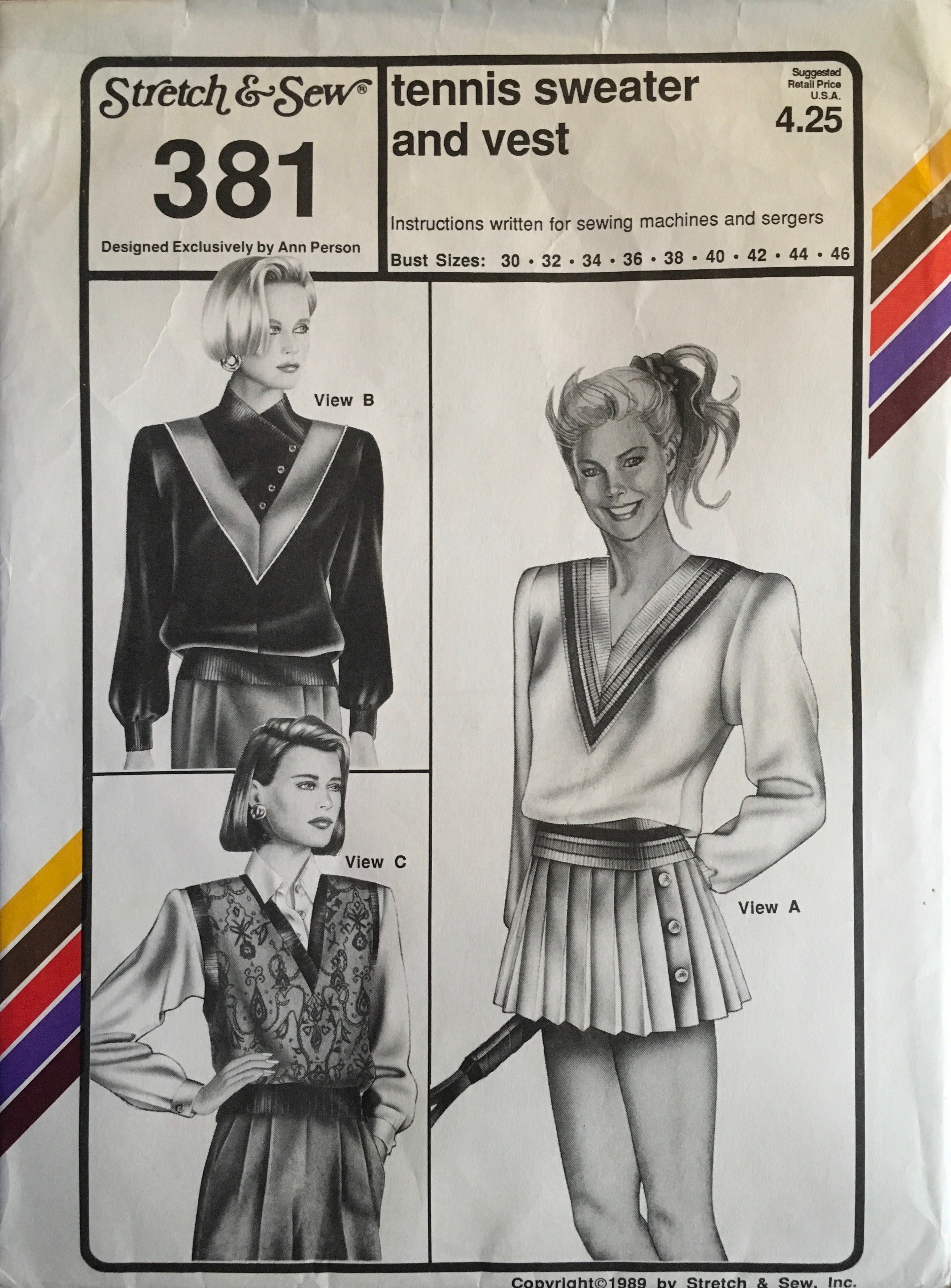 Stretch & Sew 381 Sewing Pattern (Vintage) UNCUT
