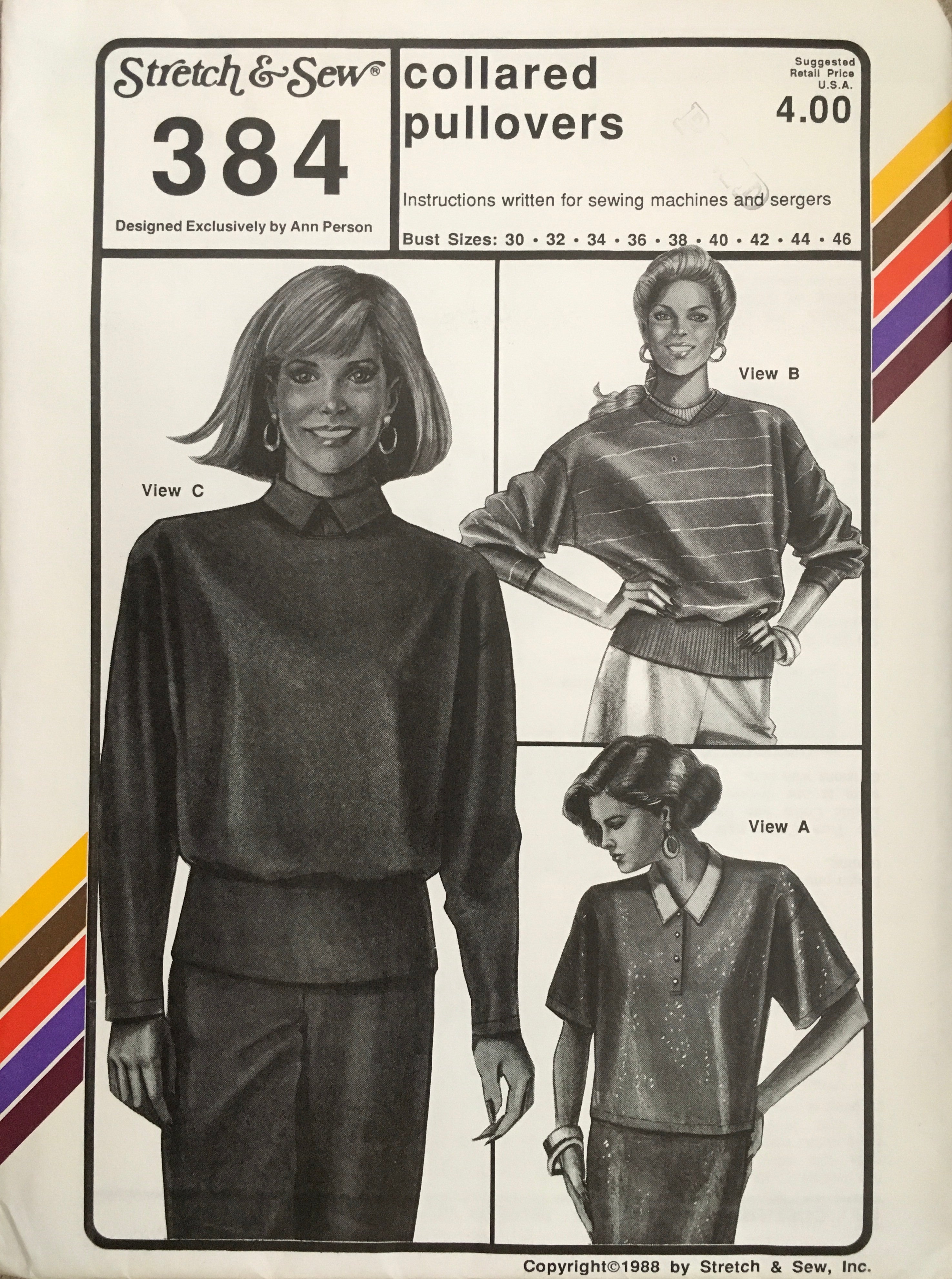 Stretch & Sew 384 Sewing Pattern (Vintage) UNCUT
