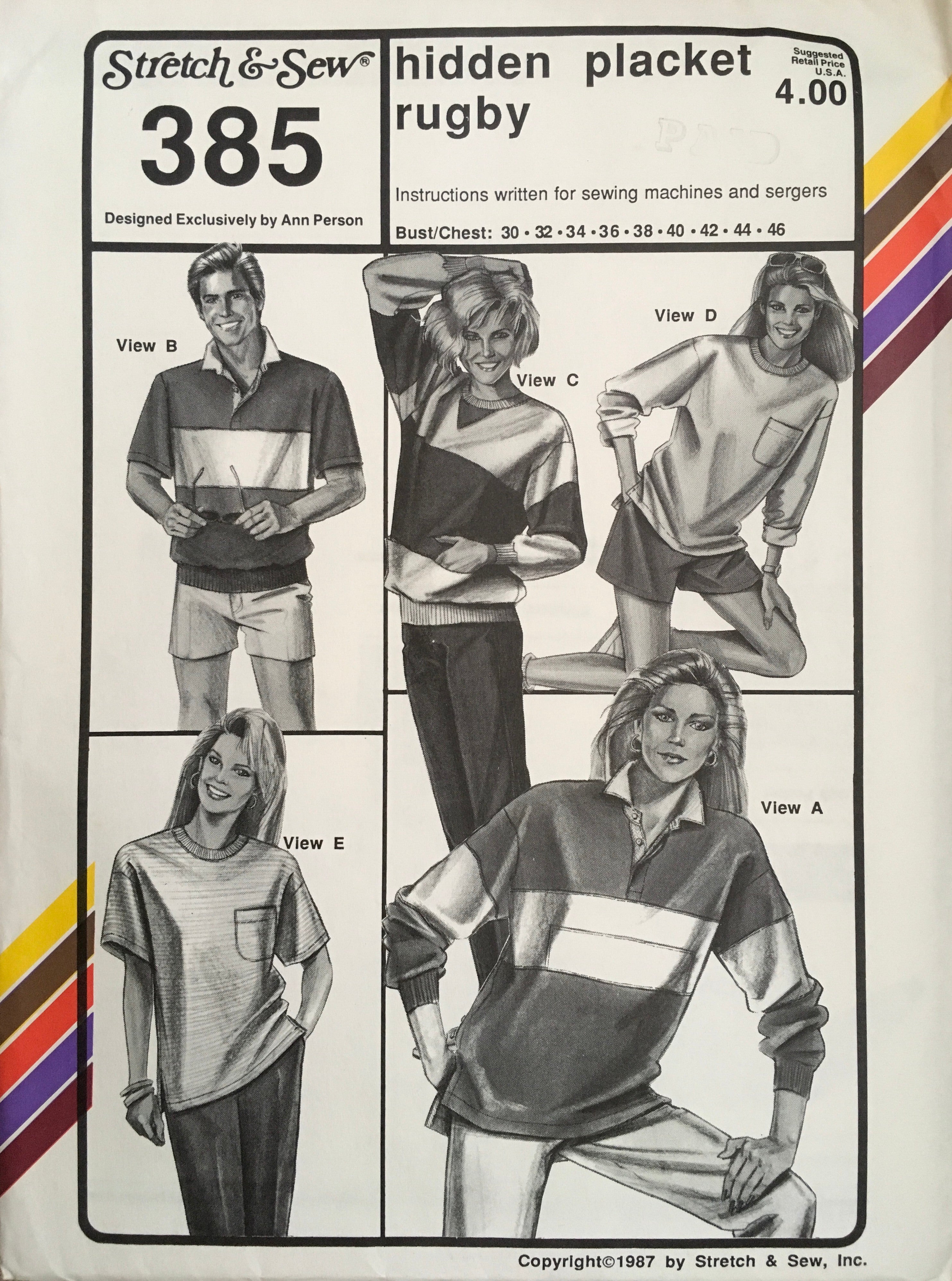 Stretch & Sew 385 Sewing Pattern (Vintage) UNCUT/CUT