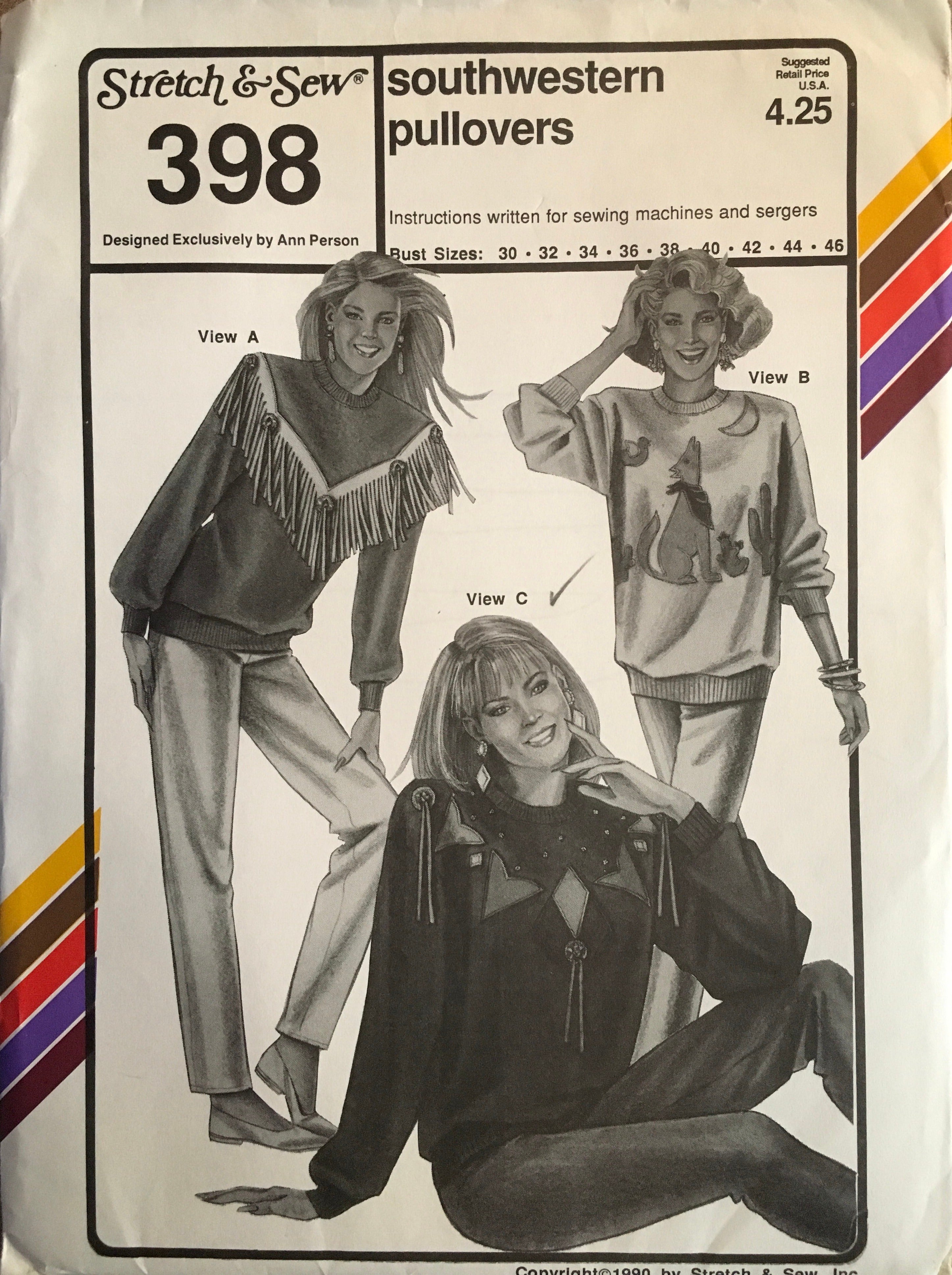 Stretch & Sew 398 Sewing Pattern (Vintage) UNCUT