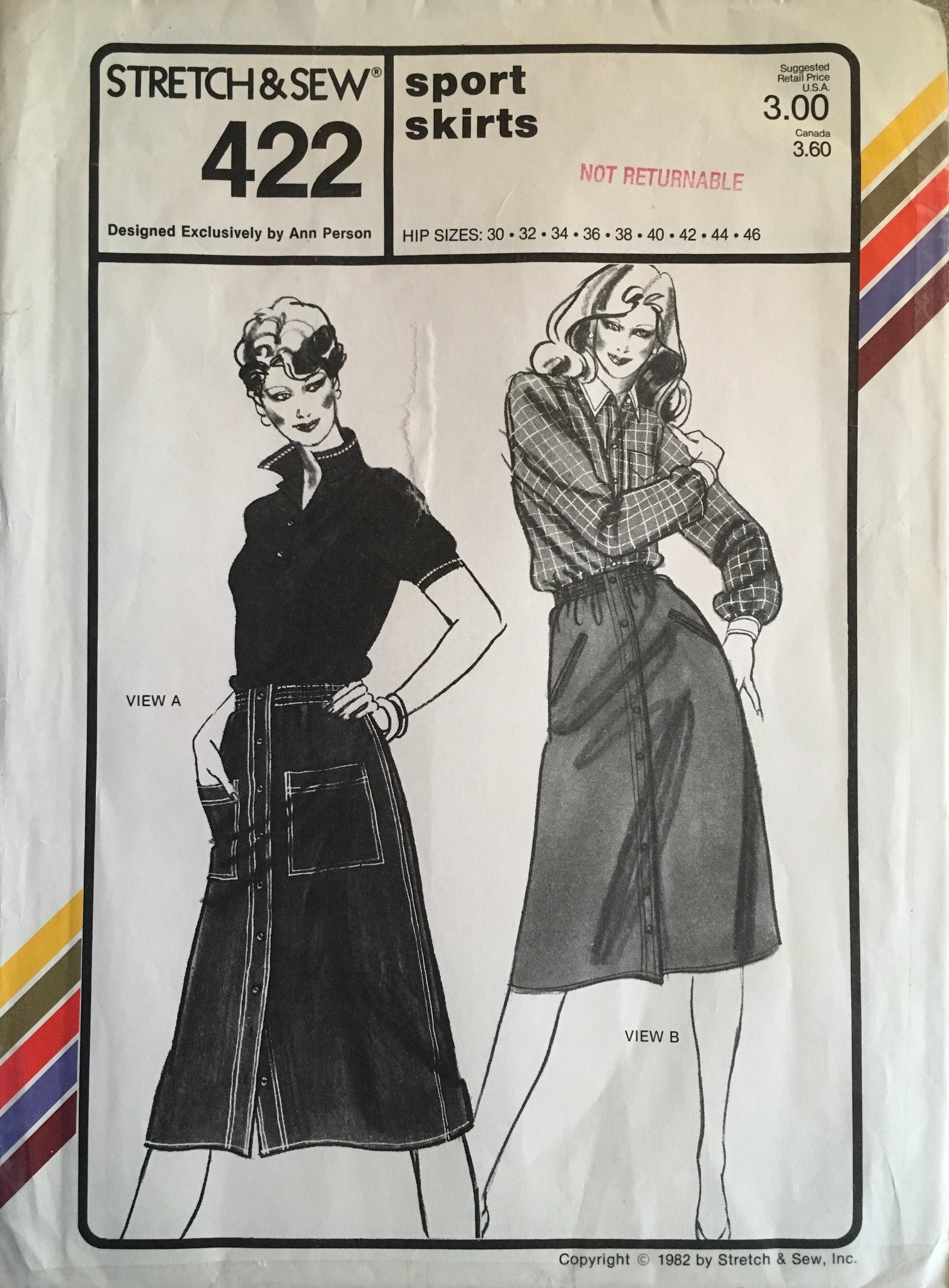 Stretch & Sew 422 Sewing Pattern (Vintage) UNCUT