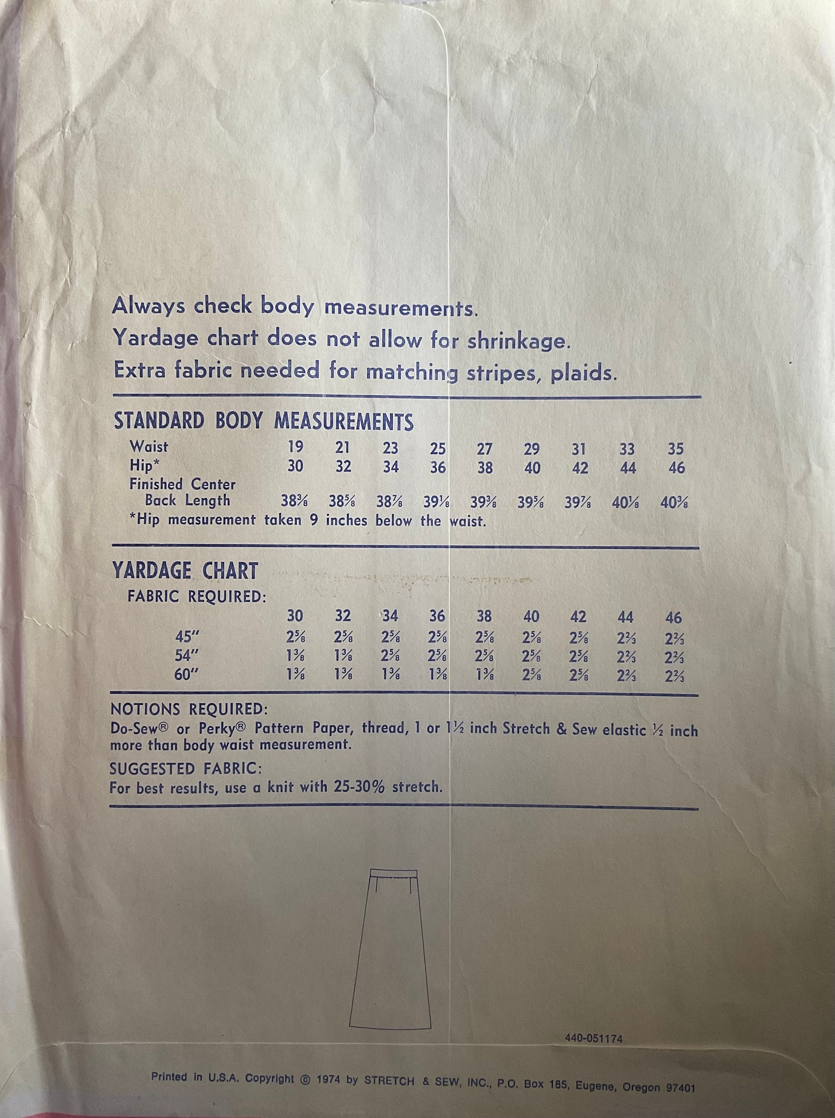 Stretch & Sew 440 Sewing Pattern (Vintage) UNCUT