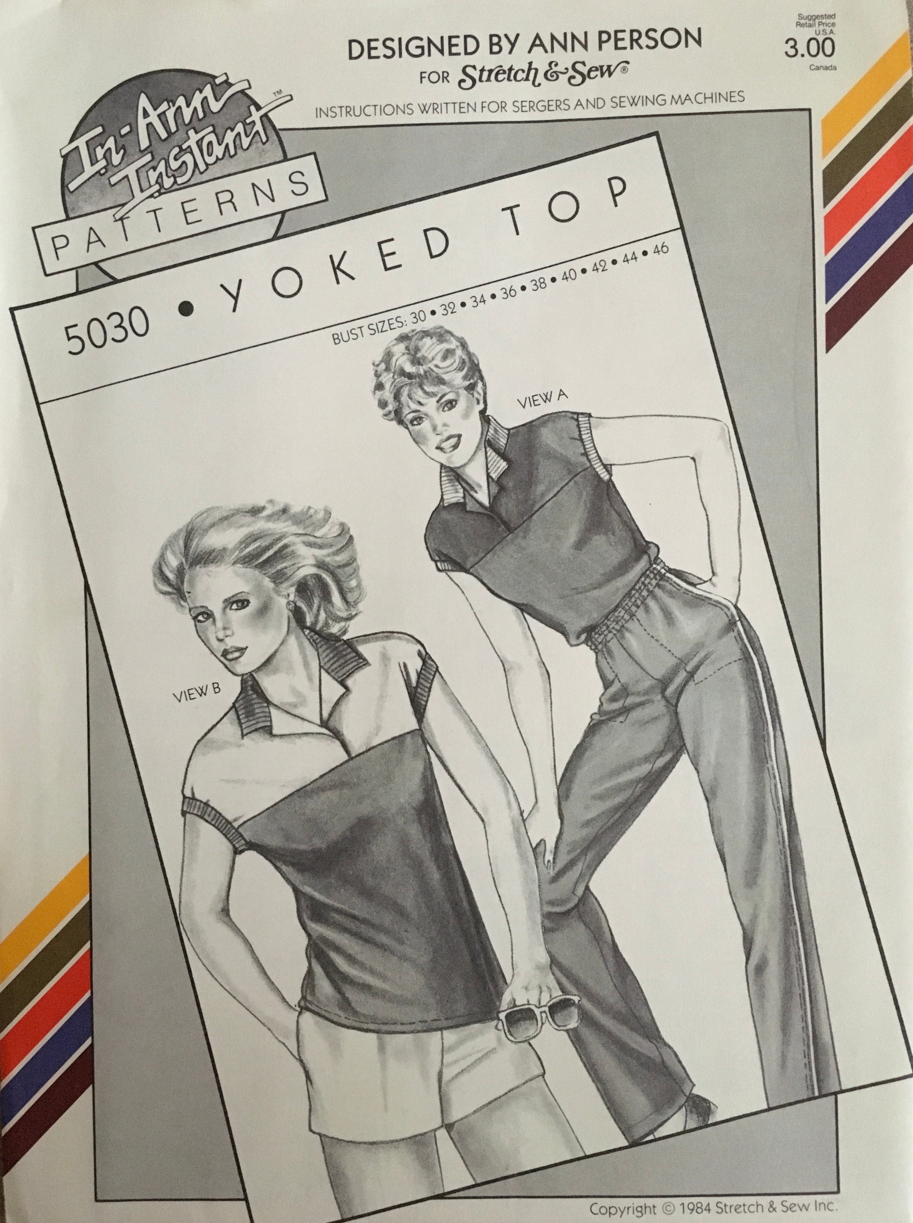 Stretch & Sew 5030 Sewing Pattern (Vintage) UNCUT