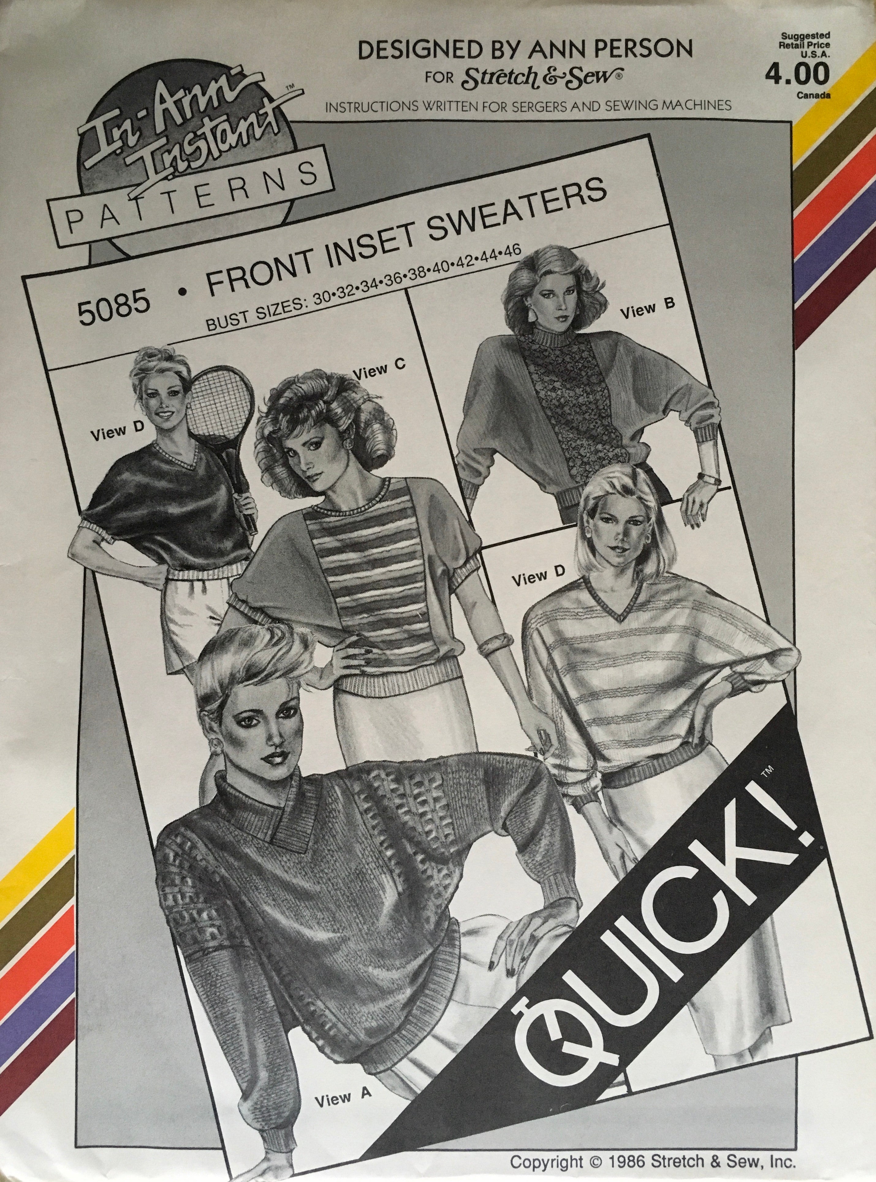 Stretch & Sew 5085 Sewing Pattern (Vintage) UNCUT