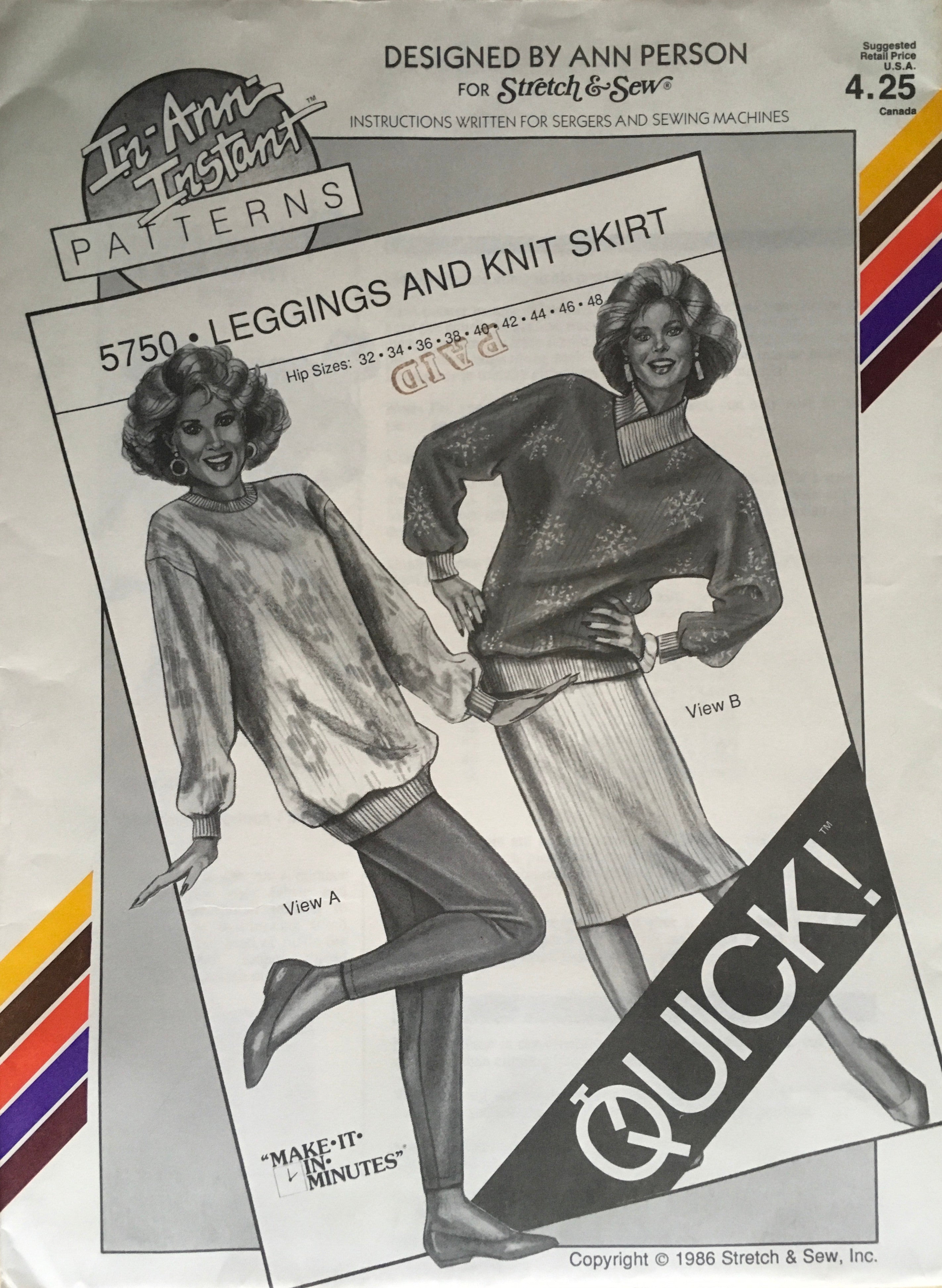 Stretch & Sew 5750 Sewing Pattern (Vintage) UNCUT/CUT