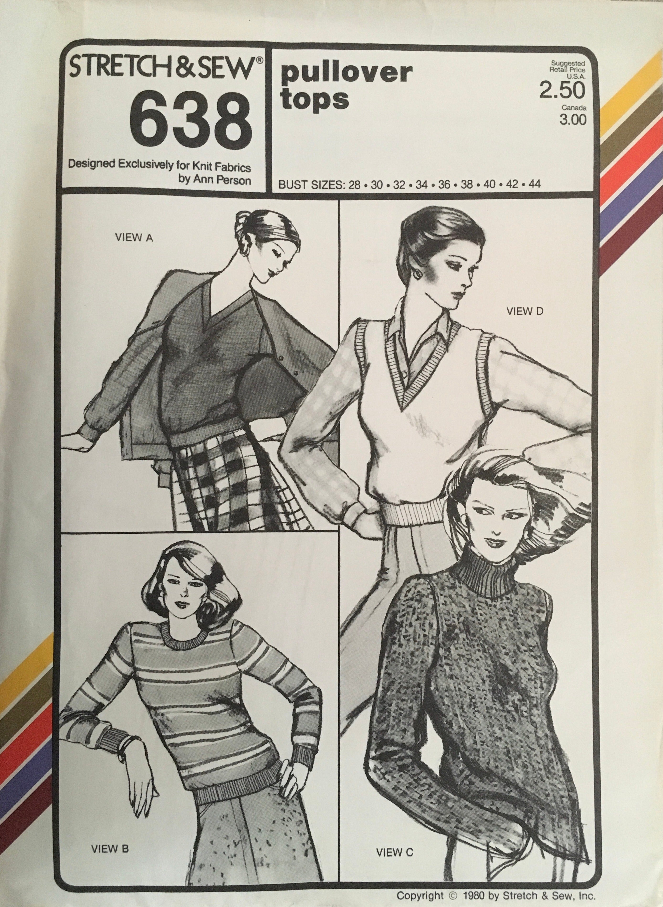 Stretch & Sew 638 Sewing Pattern (Vintage) UNCUT