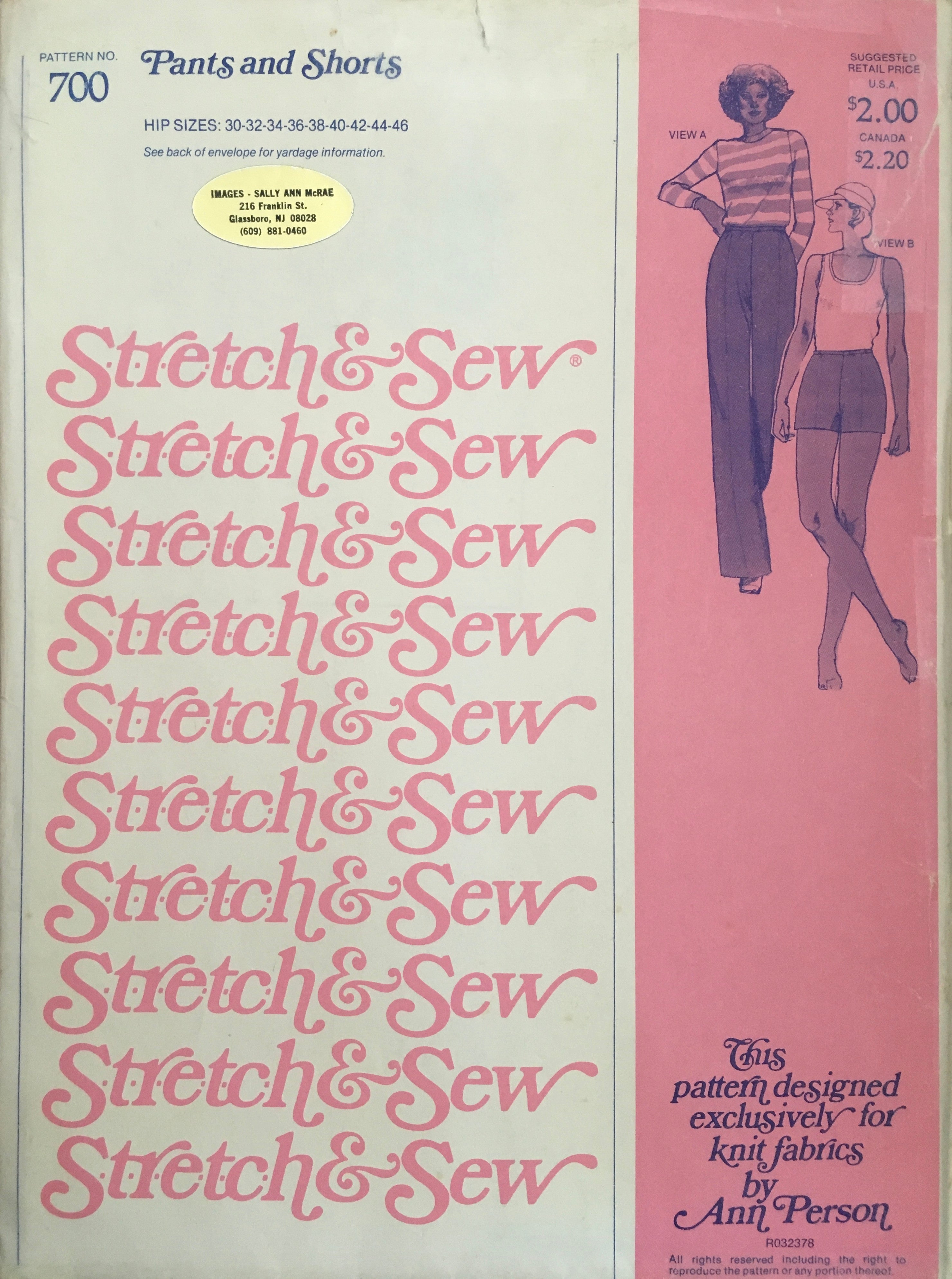 Stretch & Sew 700 Sewing Pattern (Vintage) UNCUT