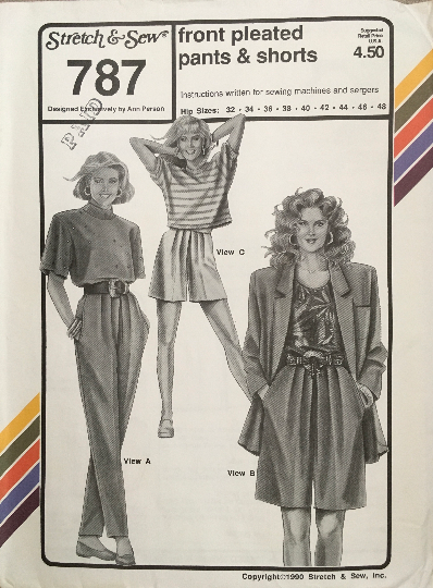 Stretch & Sew 787 Sewing Pattern (Vintage) UNCUT