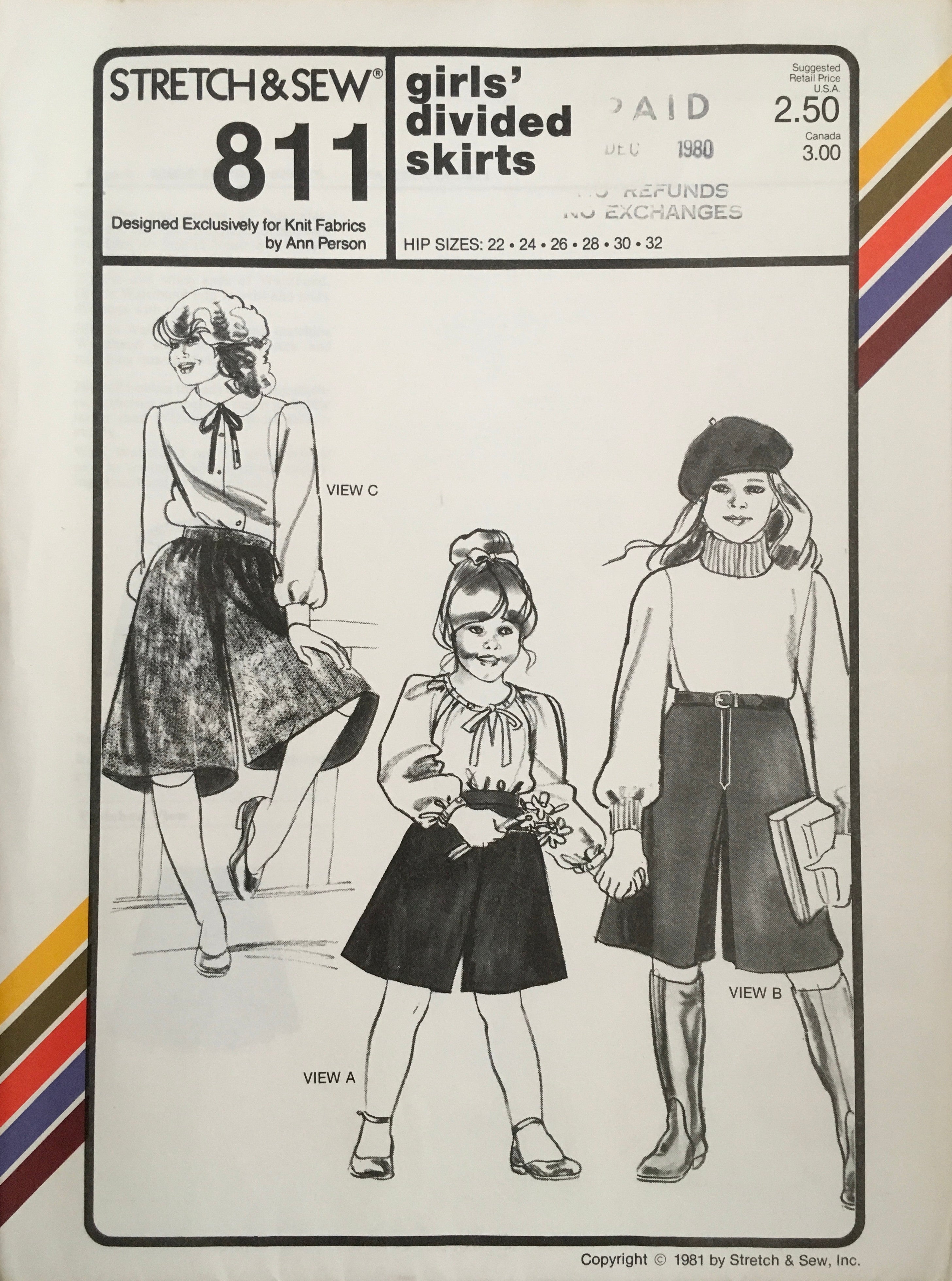 Stretch & Sew 811 Sewing Pattern (Vintage) UNCUT