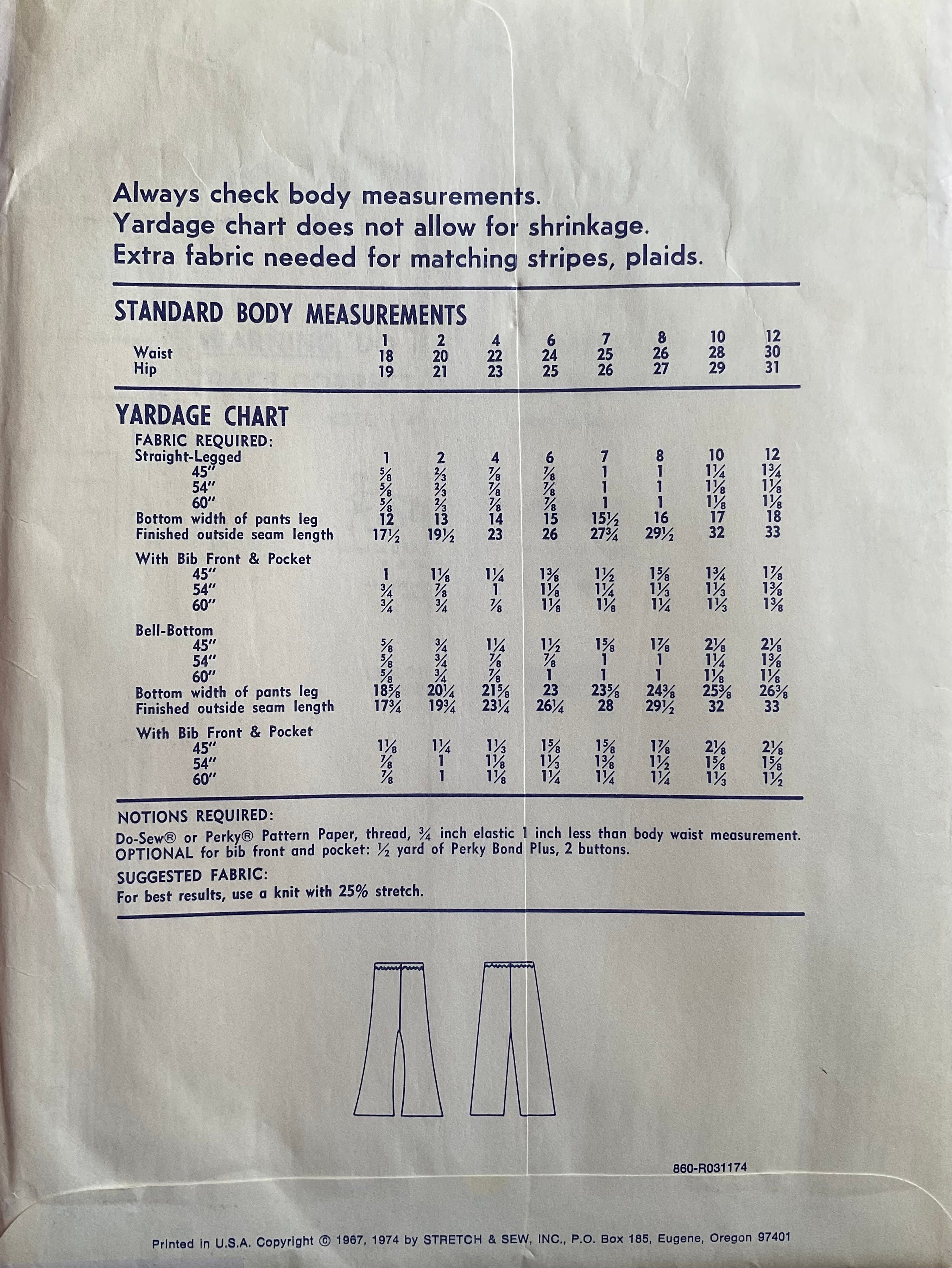 Stretch & Sew 860 Sewing Pattern (Vintage) UNCUT