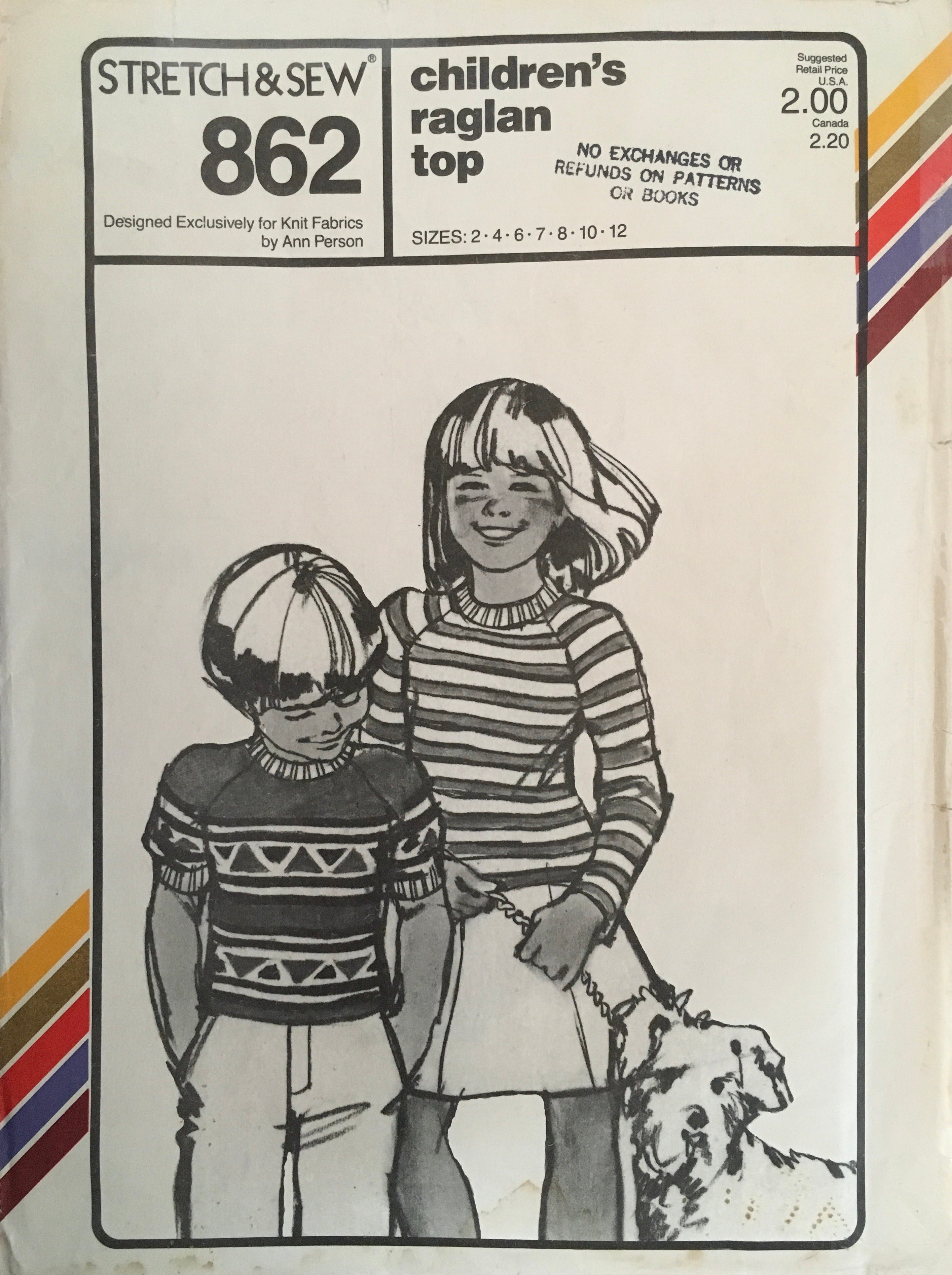 Stretch & Sew 862 Sewing Pattern (Vintage) UNCUT