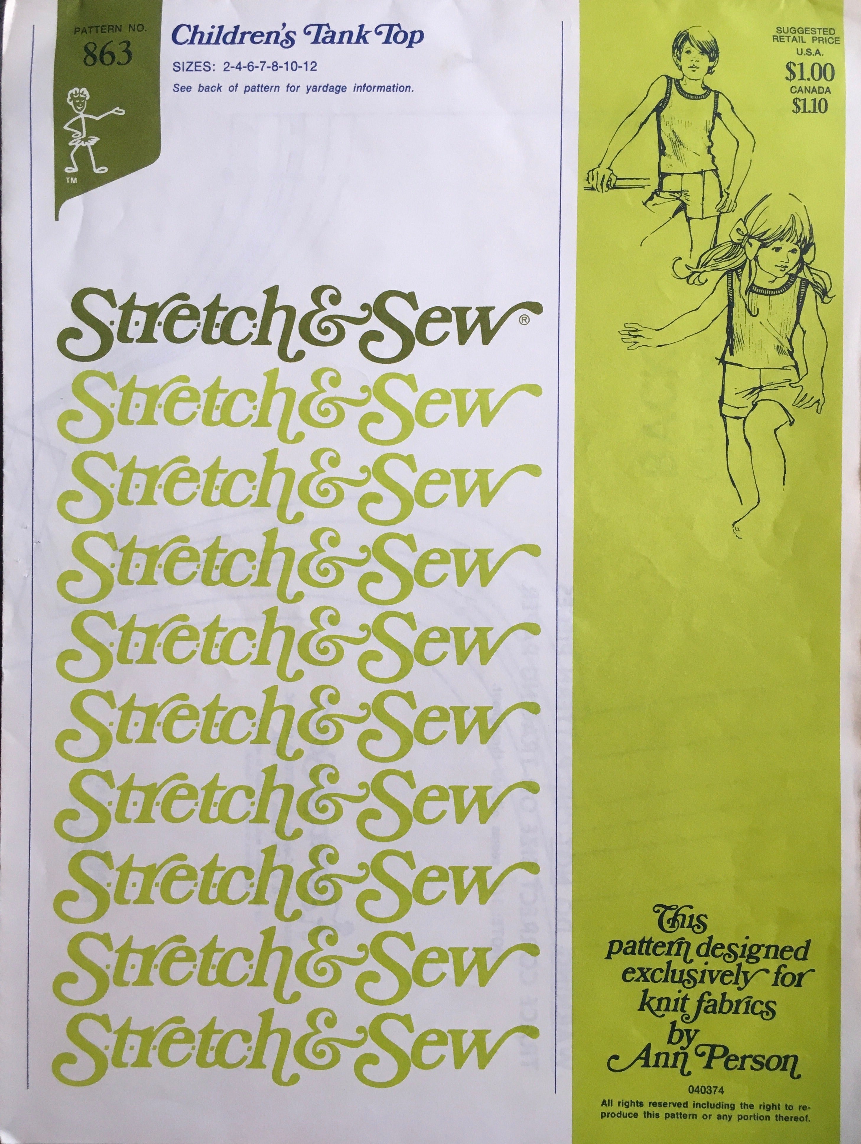 Stretch & Sew 863 Sewing Pattern (Vintage) UNCUT