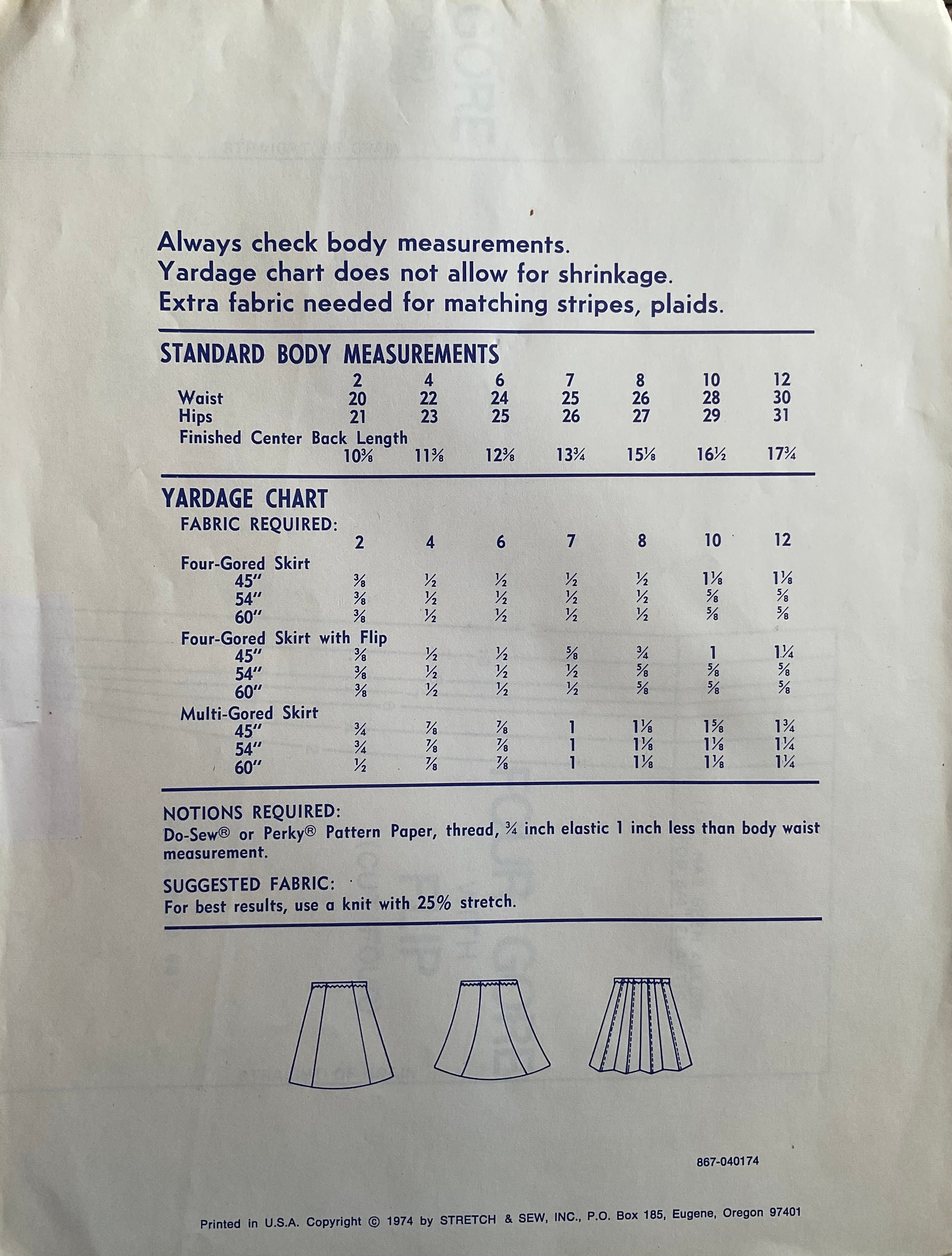 Stretch & Sew 867 Sewing Pattern (Vintage) UNCUT