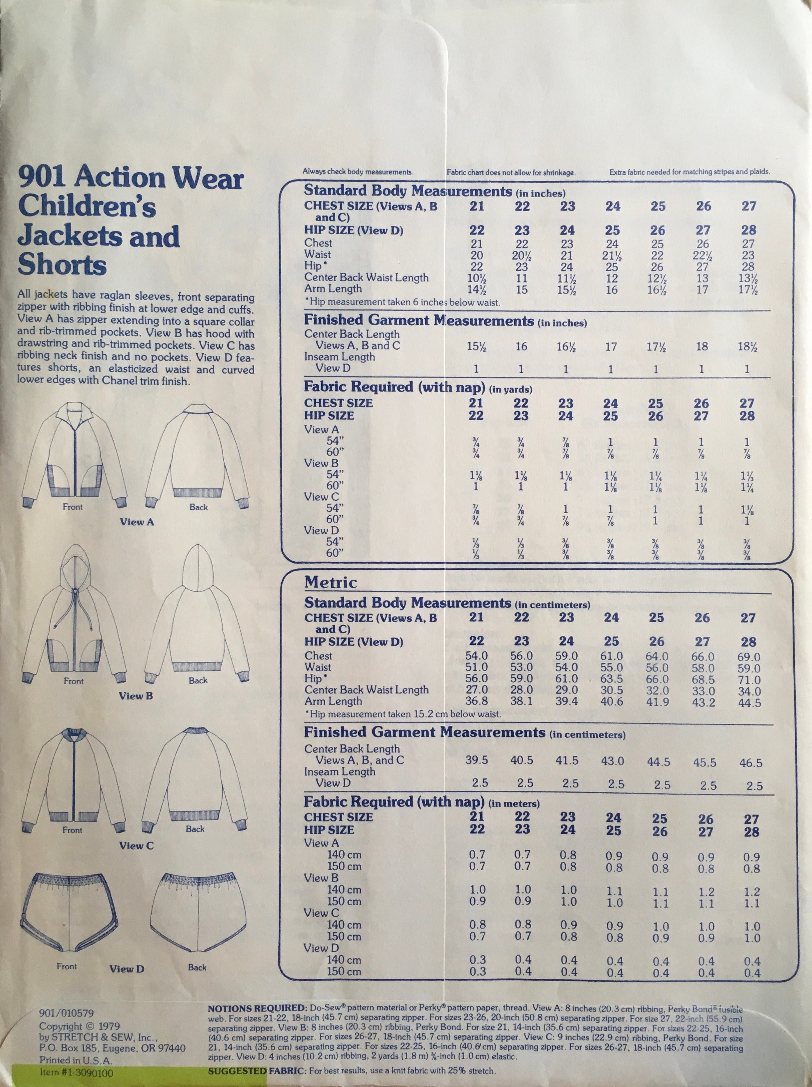 Stretch & Sew 901 Sewing Pattern (Vintage) UNCUT