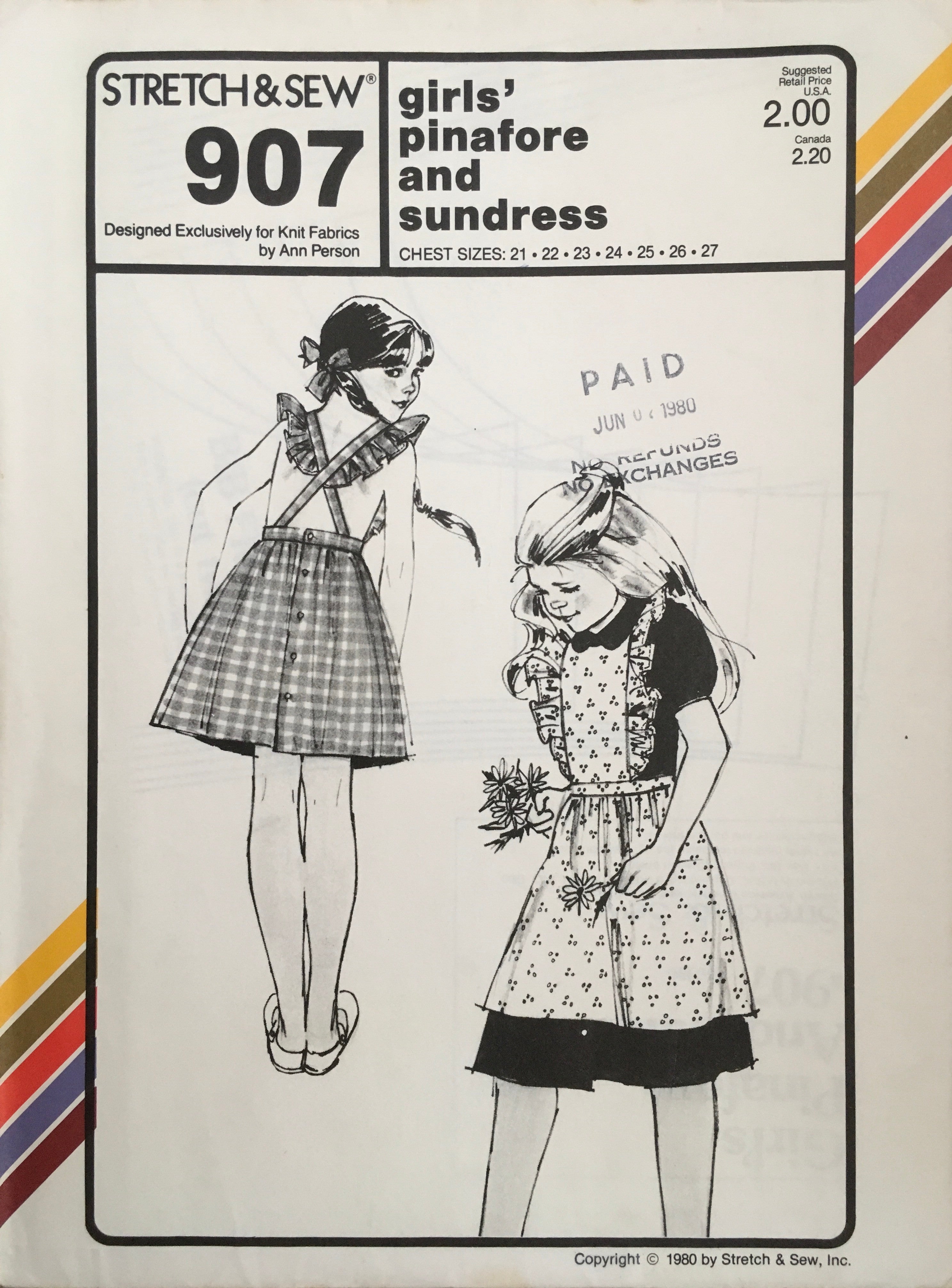 Stretch & Sew 907 Sewing Pattern (Vintage) UNCUT