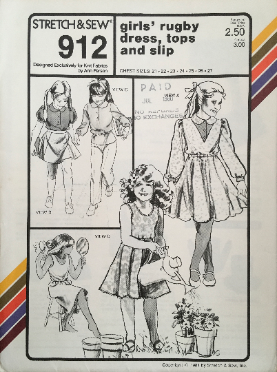Stretch & Sew 912 Sewing Pattern (Vintage) UNCUT