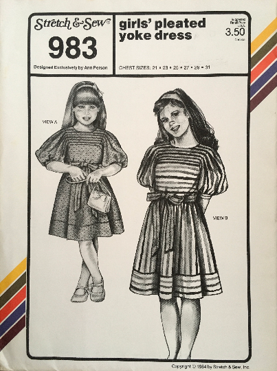 Stretch & Sew 983 Sewing Pattern (Vintage) UNCUT