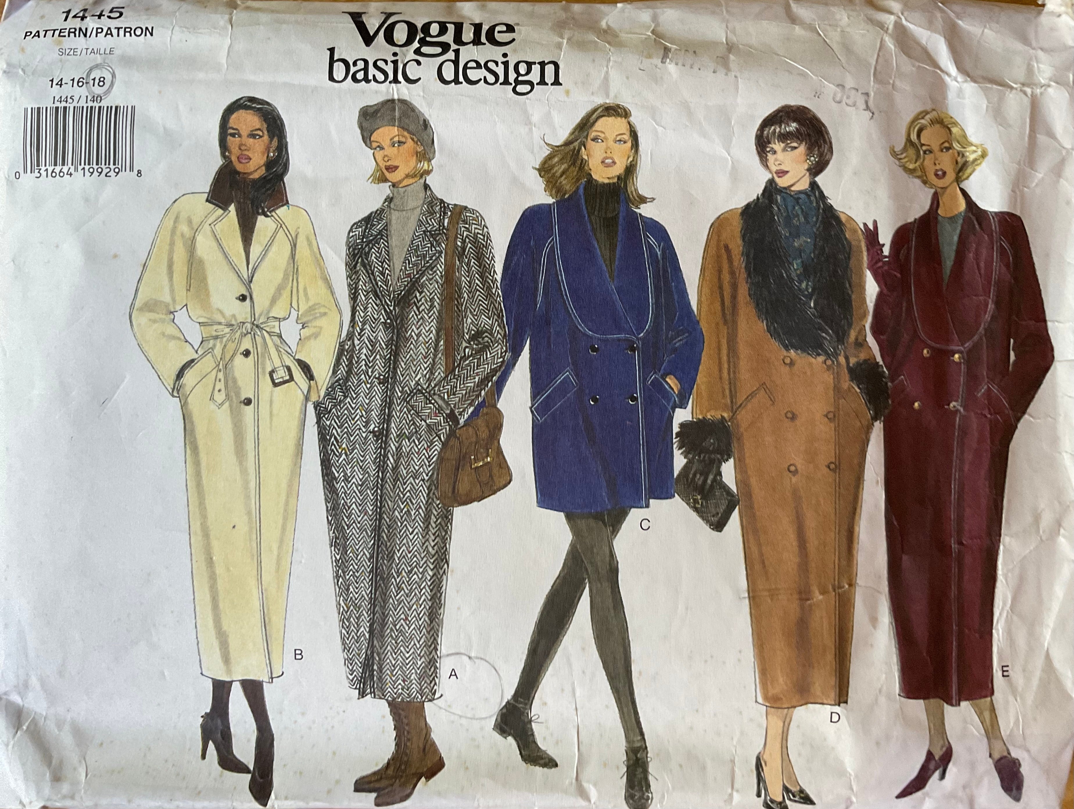 Vogue 1445 Sewing Pattern (Vintage) CUT
