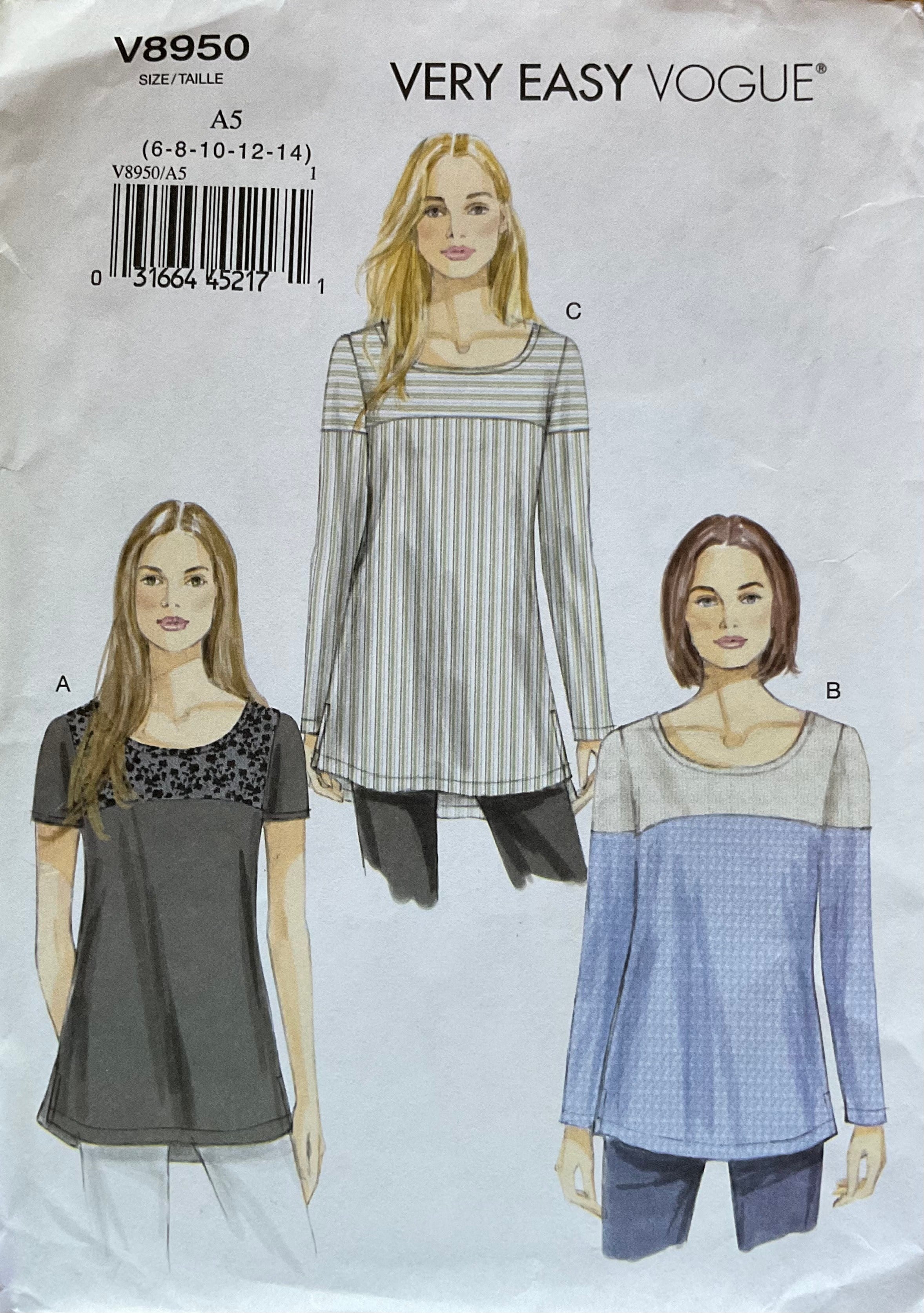 Vogue 8950 Sewing Pattern (Vintage) CUT