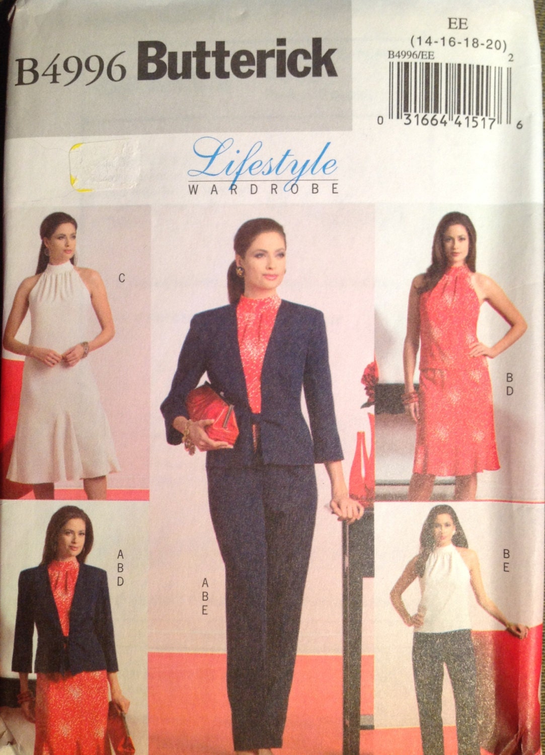 Butterick 4996 Sewing Pattern (Vintage) UNCUT