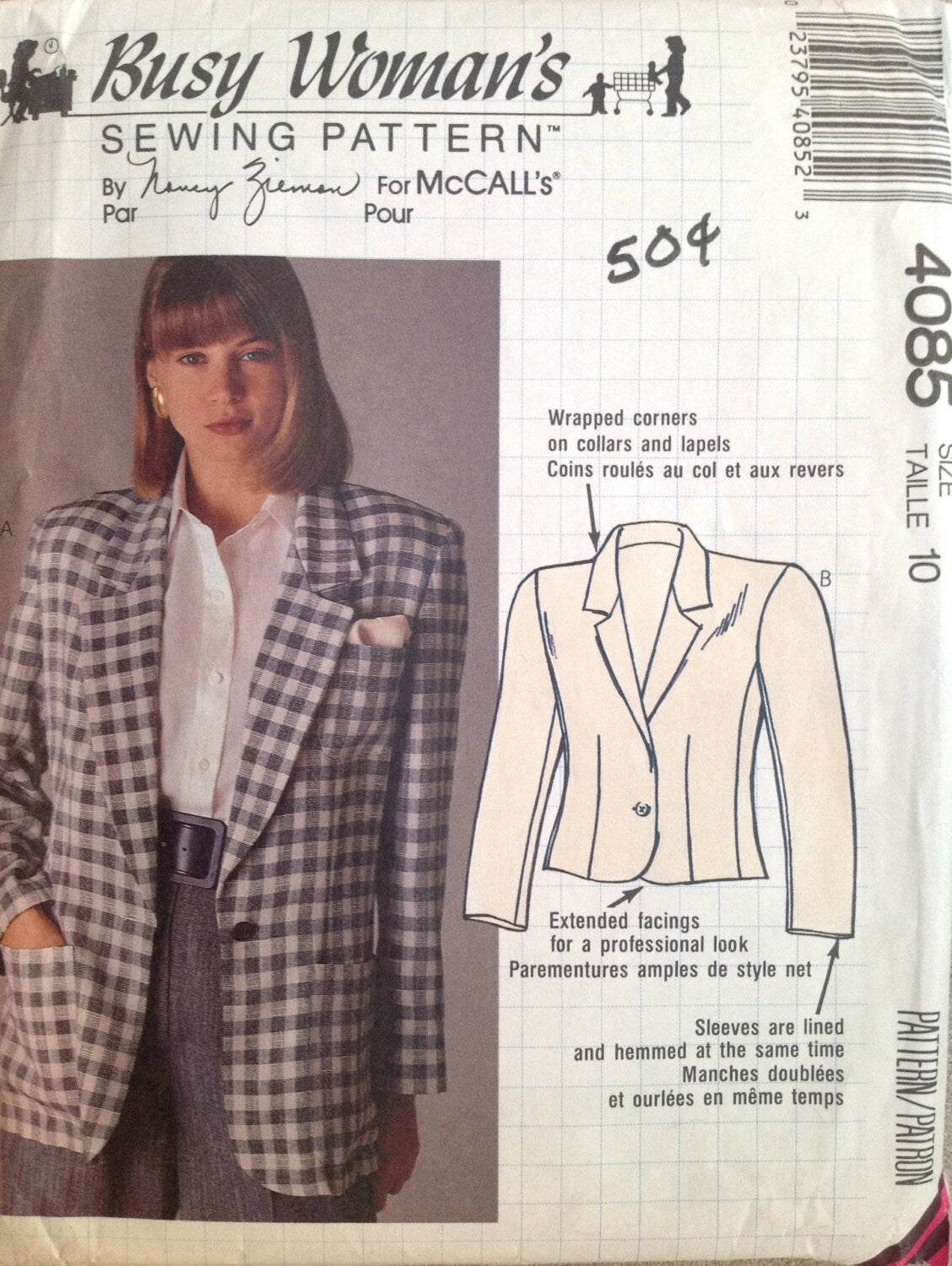 Busy Woman’s 4085 Sewing Pattern (Vintage) UNCUT