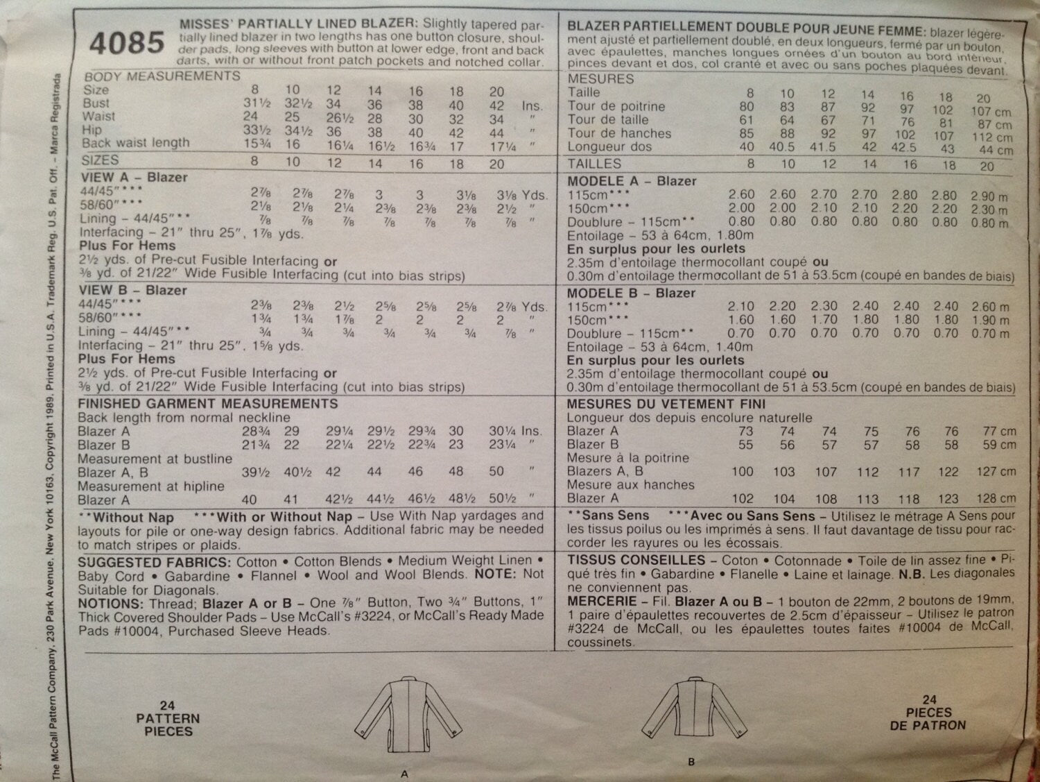 Busy Woman’s 4085 Sewing Pattern (Vintage) UNCUT