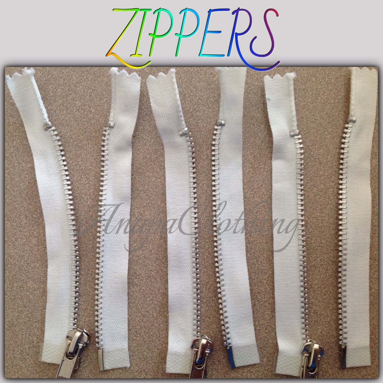 5" (12,7 cm) Aluminum Separating Zippers