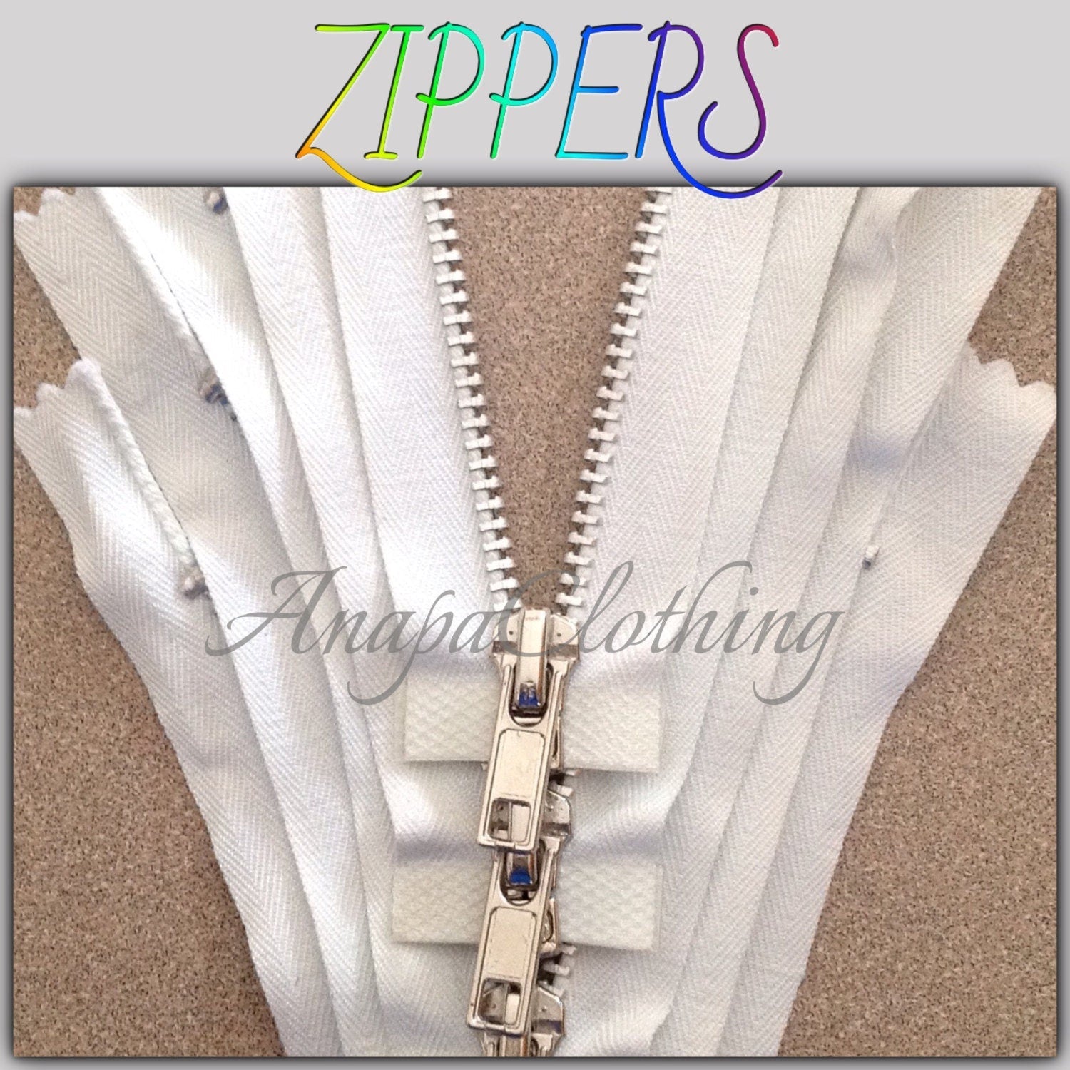 5" (12,7 cm) Aluminum Separating Zippers