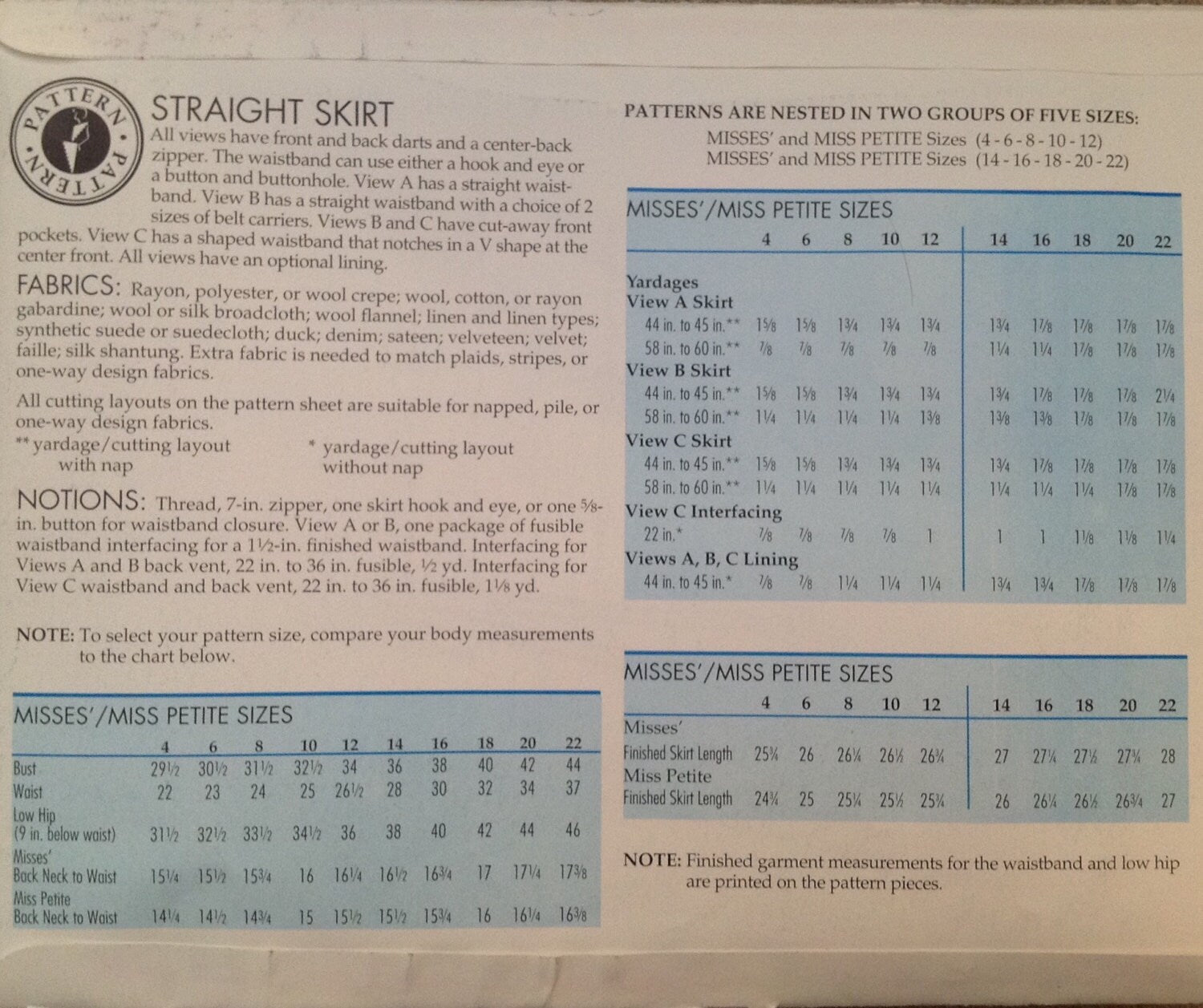 Step-By-Step 101 Sewing Pattern (Vintage) UNCUT