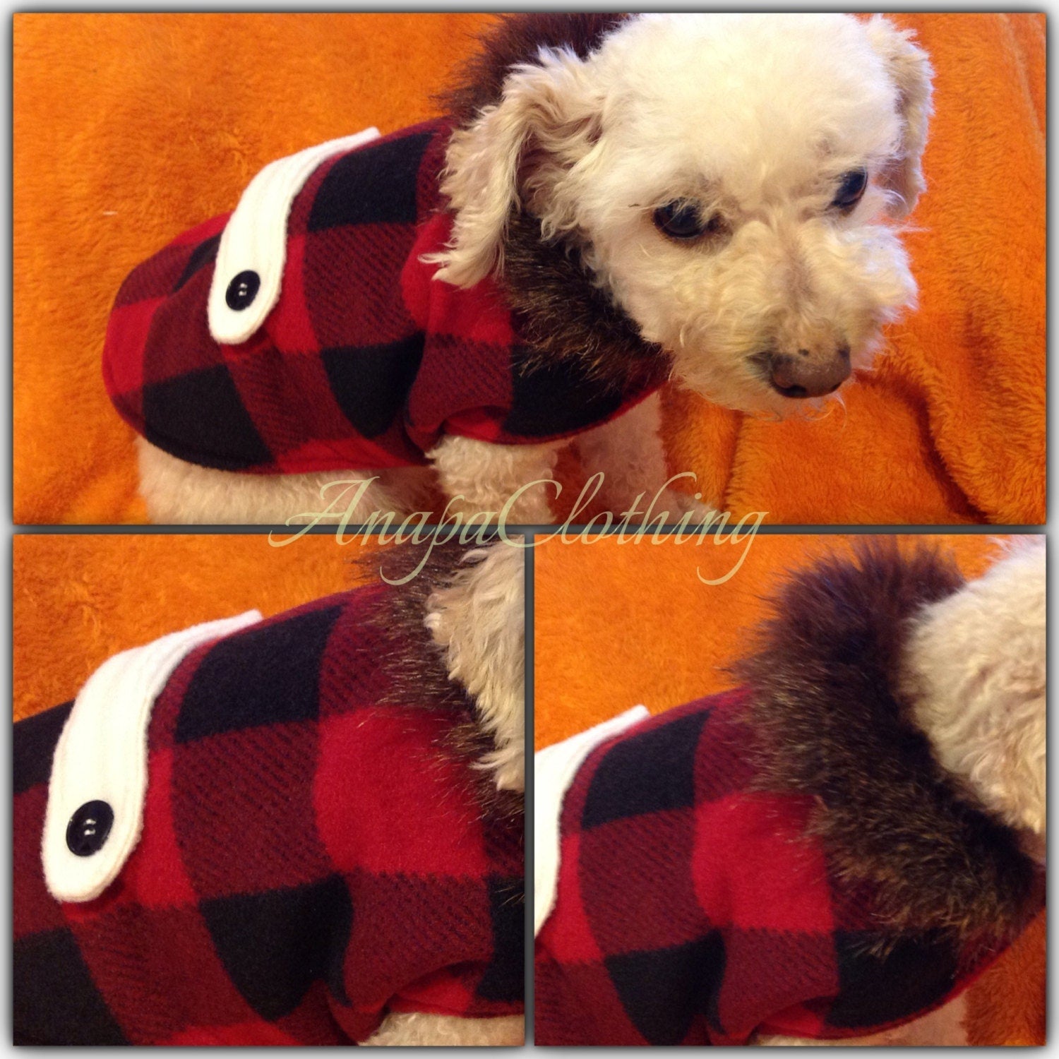 Dog/Cat Jacket (Fur-Collar & Double Fleece)