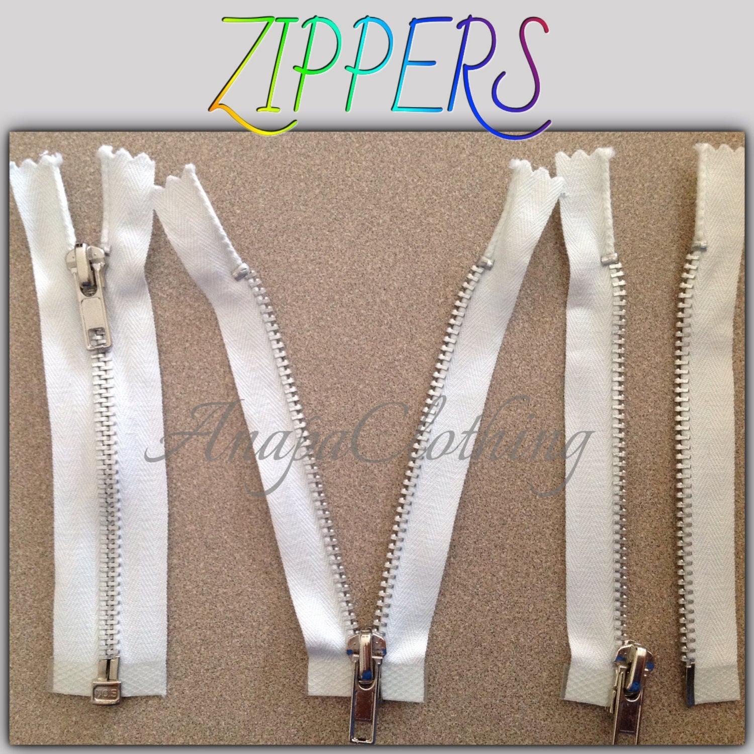 5" (12,7 cm) Aluminum Separating Zippers