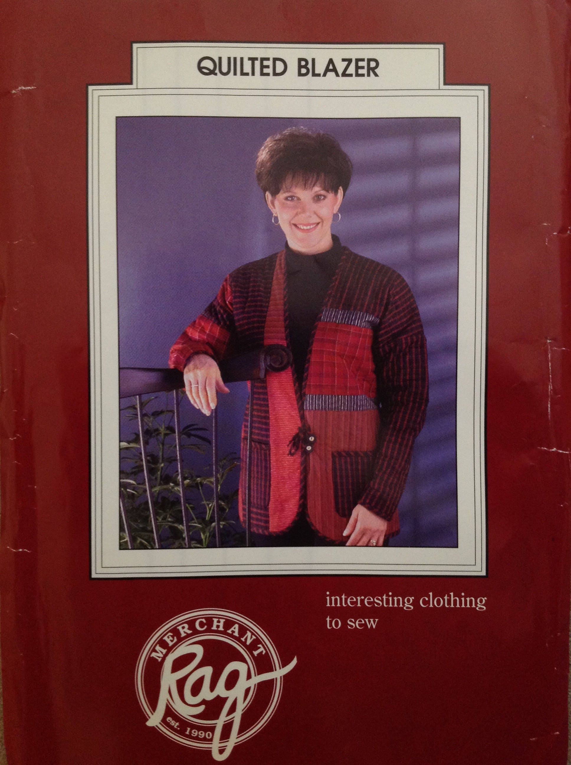 Quilted Blazer Sewing Pattern (Vintage) UNCUT