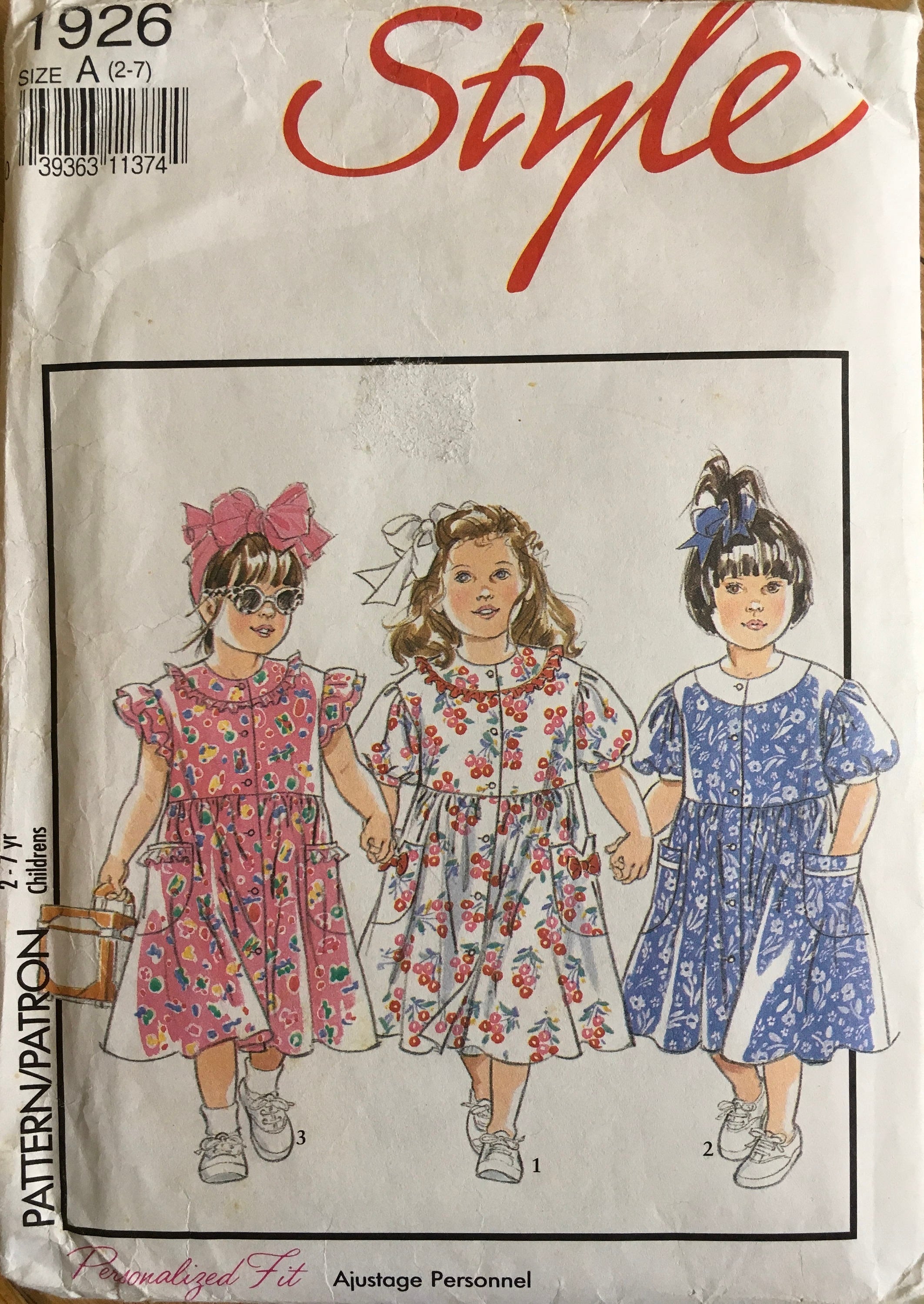 Style 1926 Sewing Pattern (Vintage) UNCUT/CUT