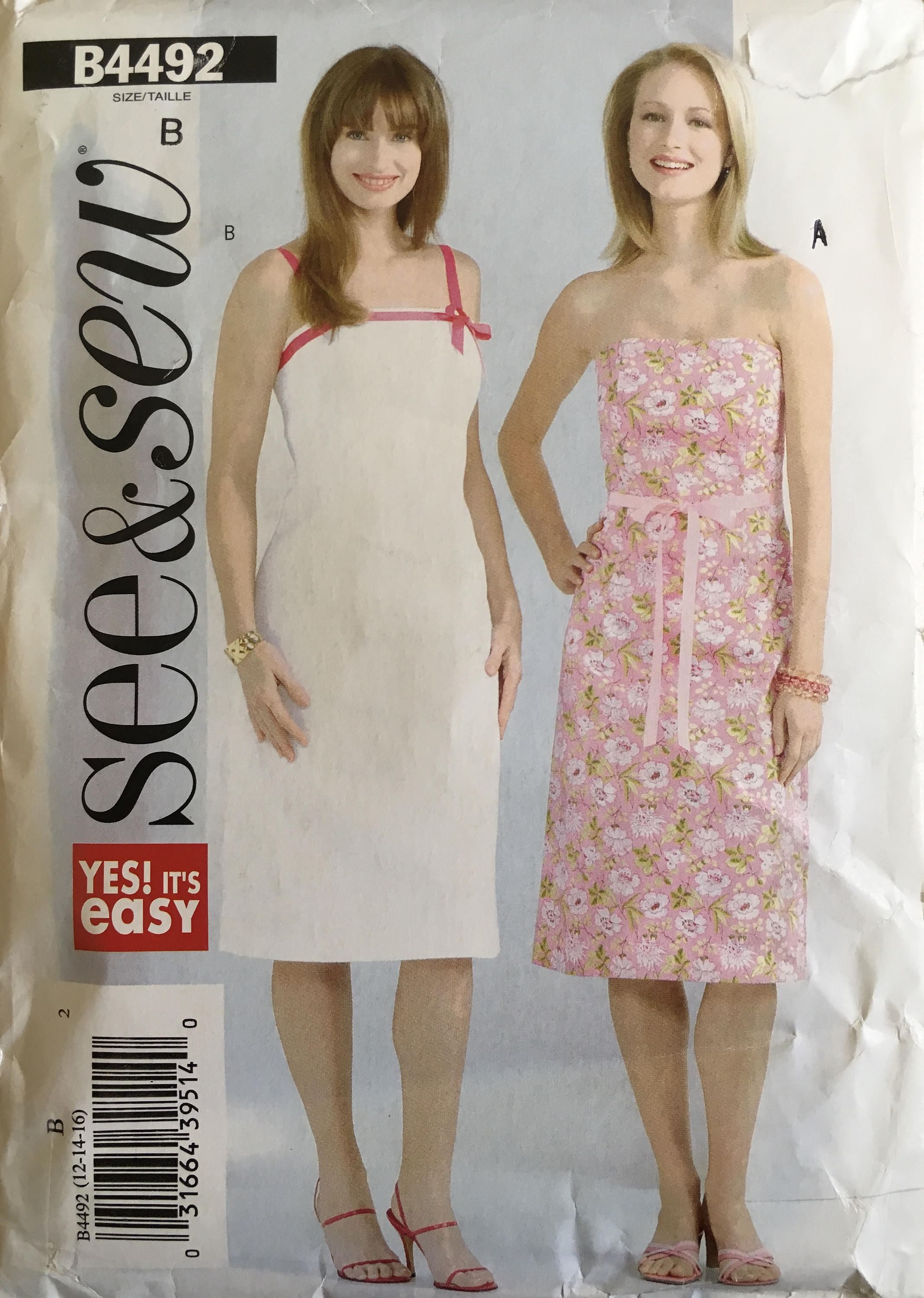 See & Sew 4492 Sewing Pattern (Vintage) UNCUT