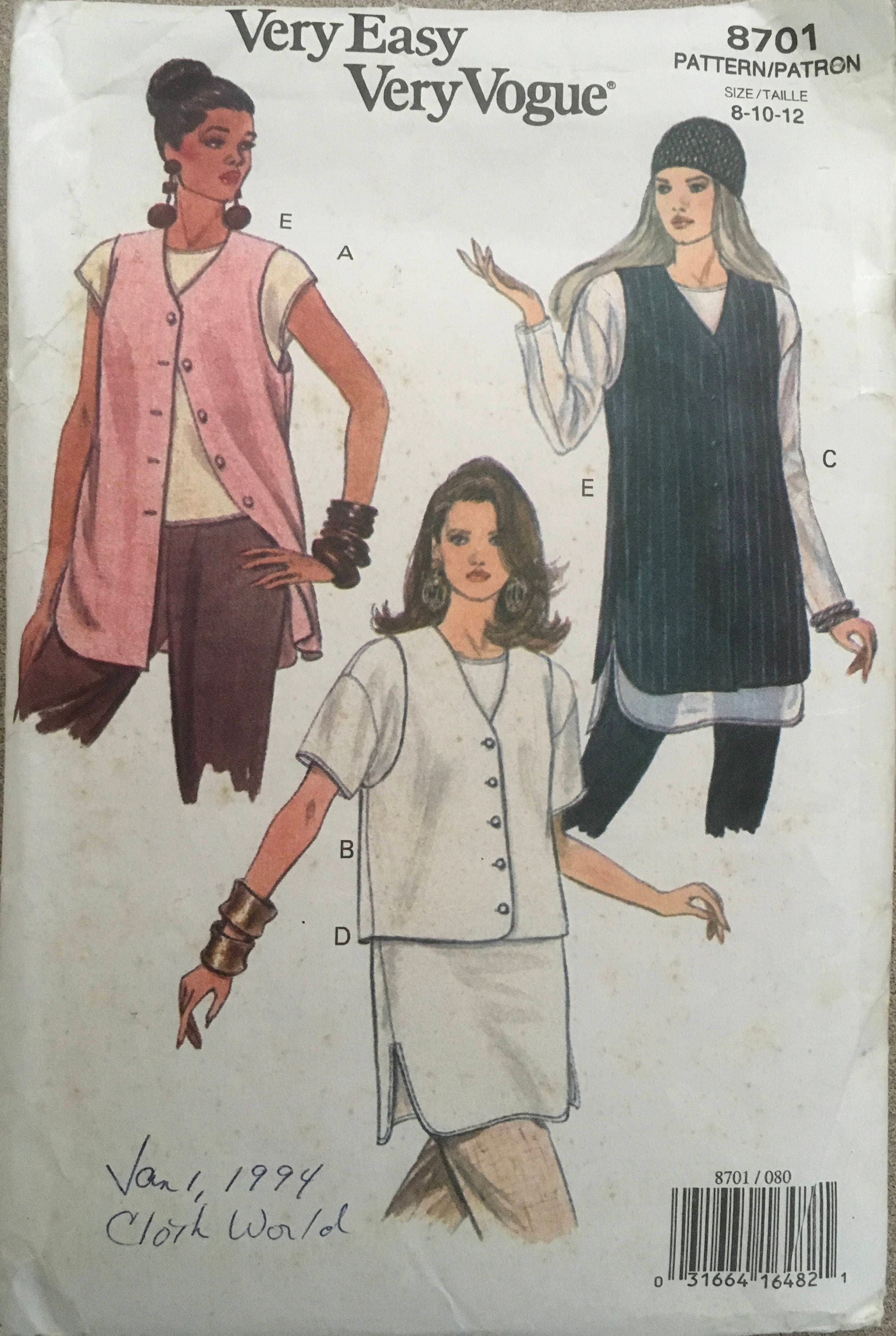 Vogue 8701 Sewing Pattern (Vintage) CUT
