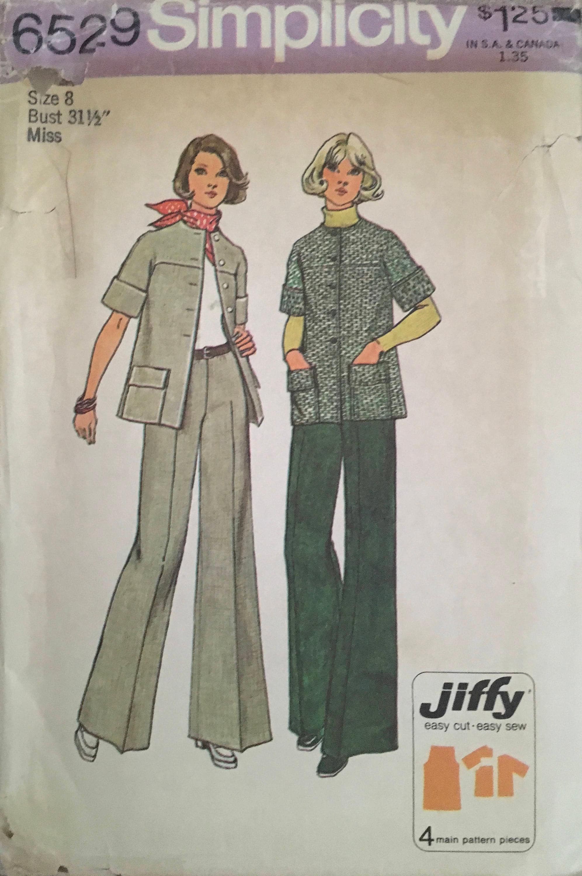 Simplicity 6529 Sewing Pattern (Vintage) UNCUT/CUT