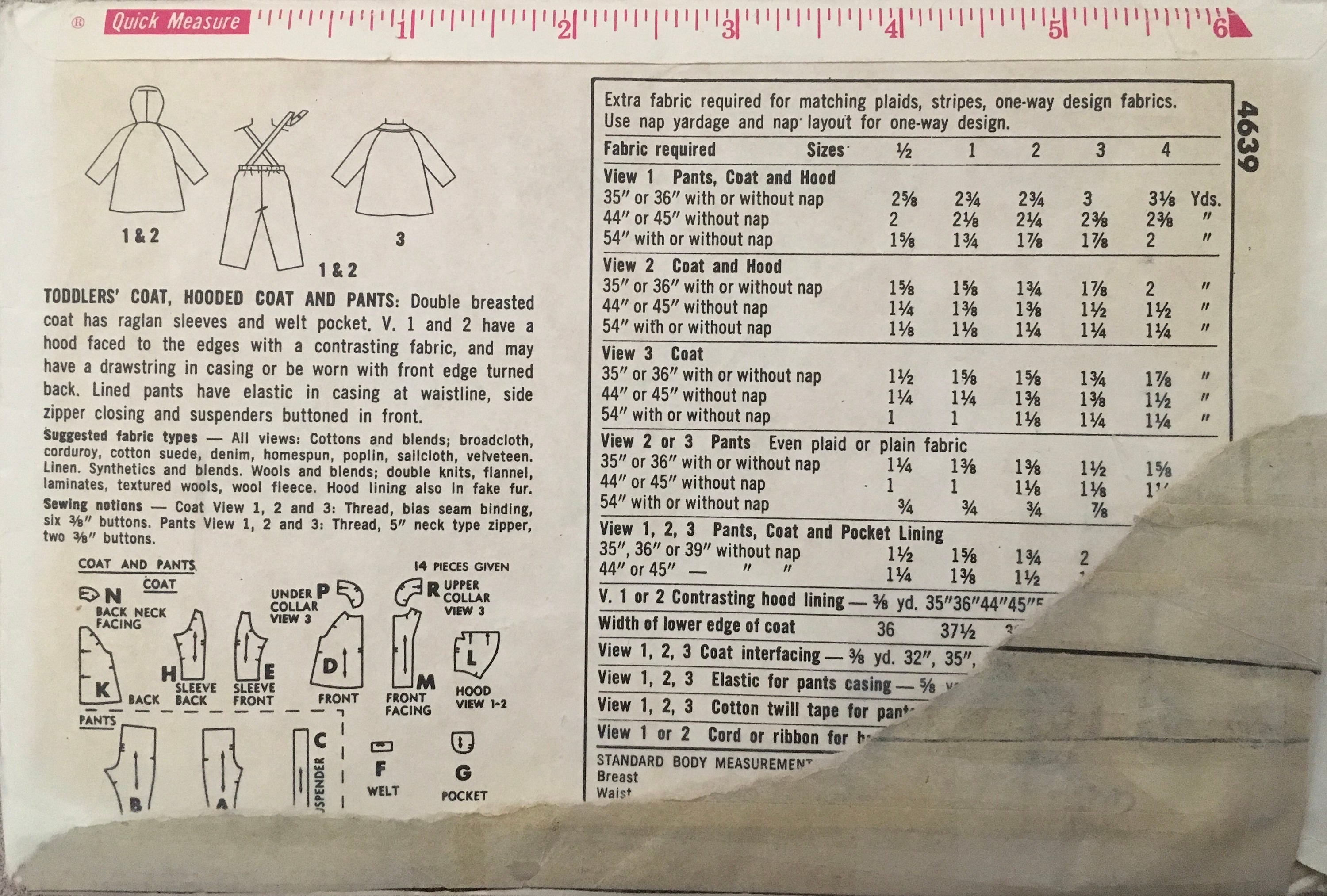 Simplicity 4639 Sewing Pattern (Vintage) UNCUT