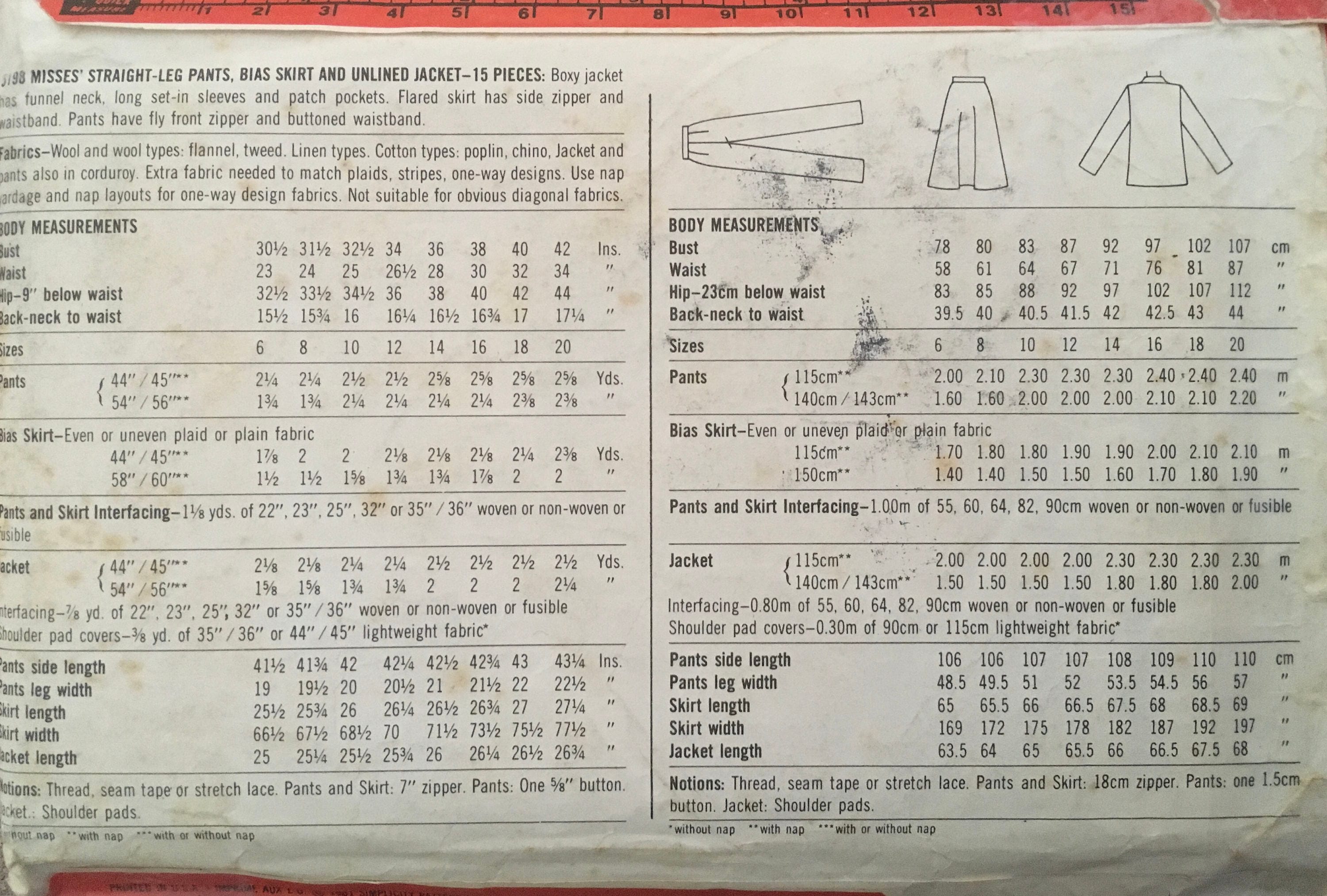 Simplicity 5198 Sewing Pattern (Vintage) UNCUT