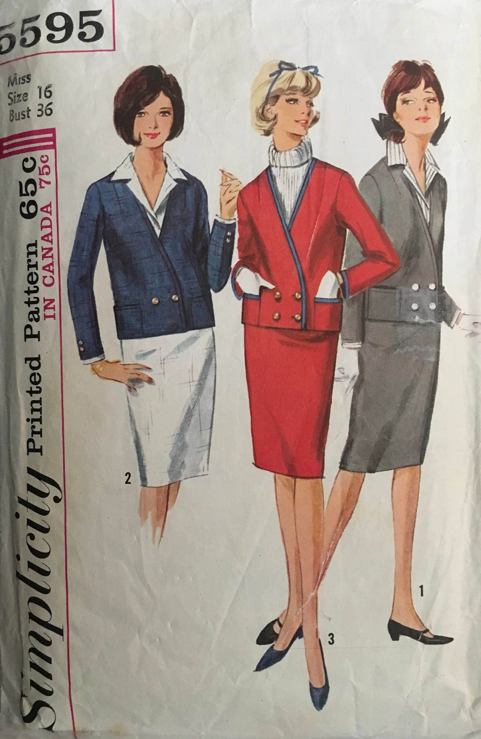 Simplicity 5595 Sewing Pattern (Vintage) CUT