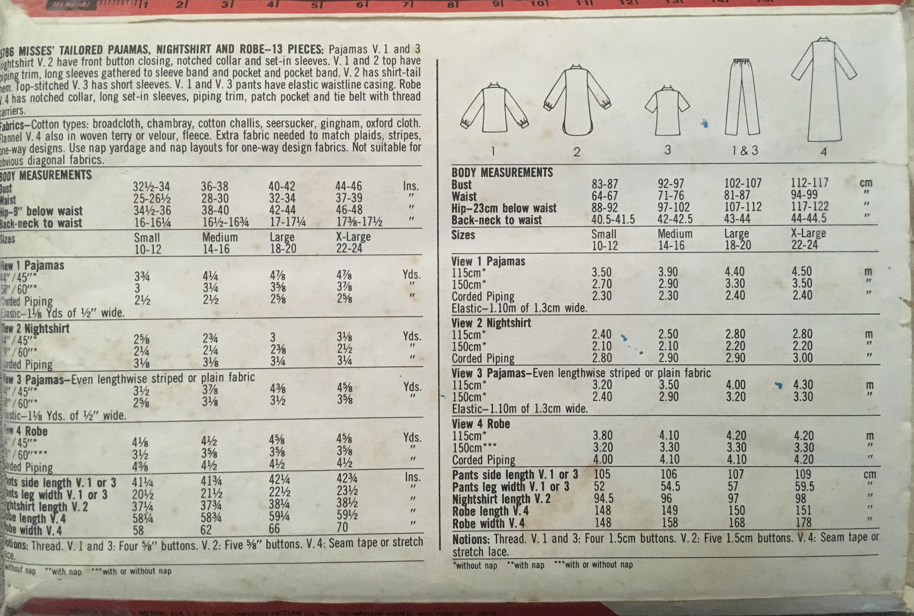 Simplicity 5786 Sewing Pattern (Vintage) UNCUT