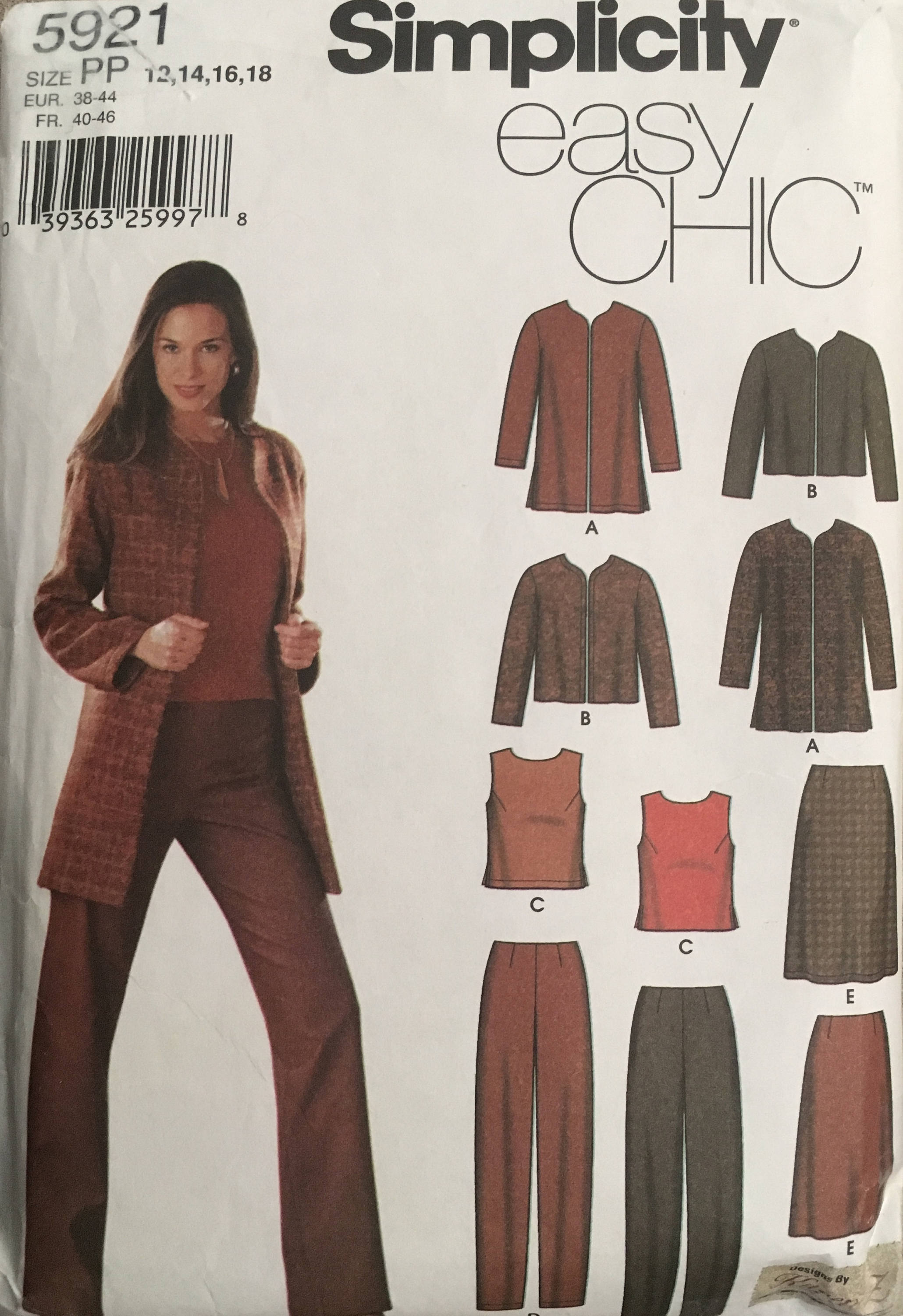 Simplicity 5921 Sewing Pattern (Vintage) CUT