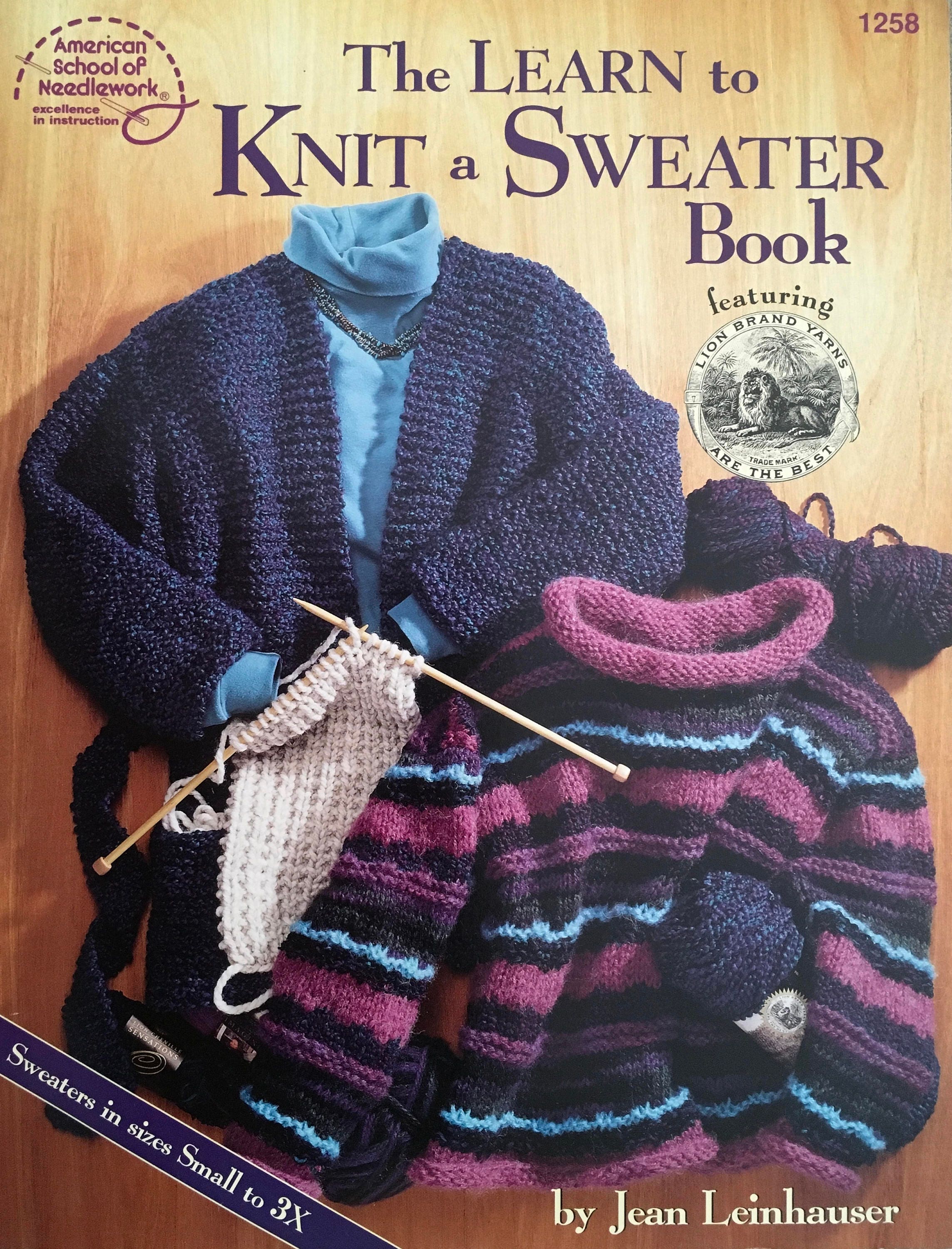 Knitting Book “The Learn To Knit A Sweater” (Vintage)