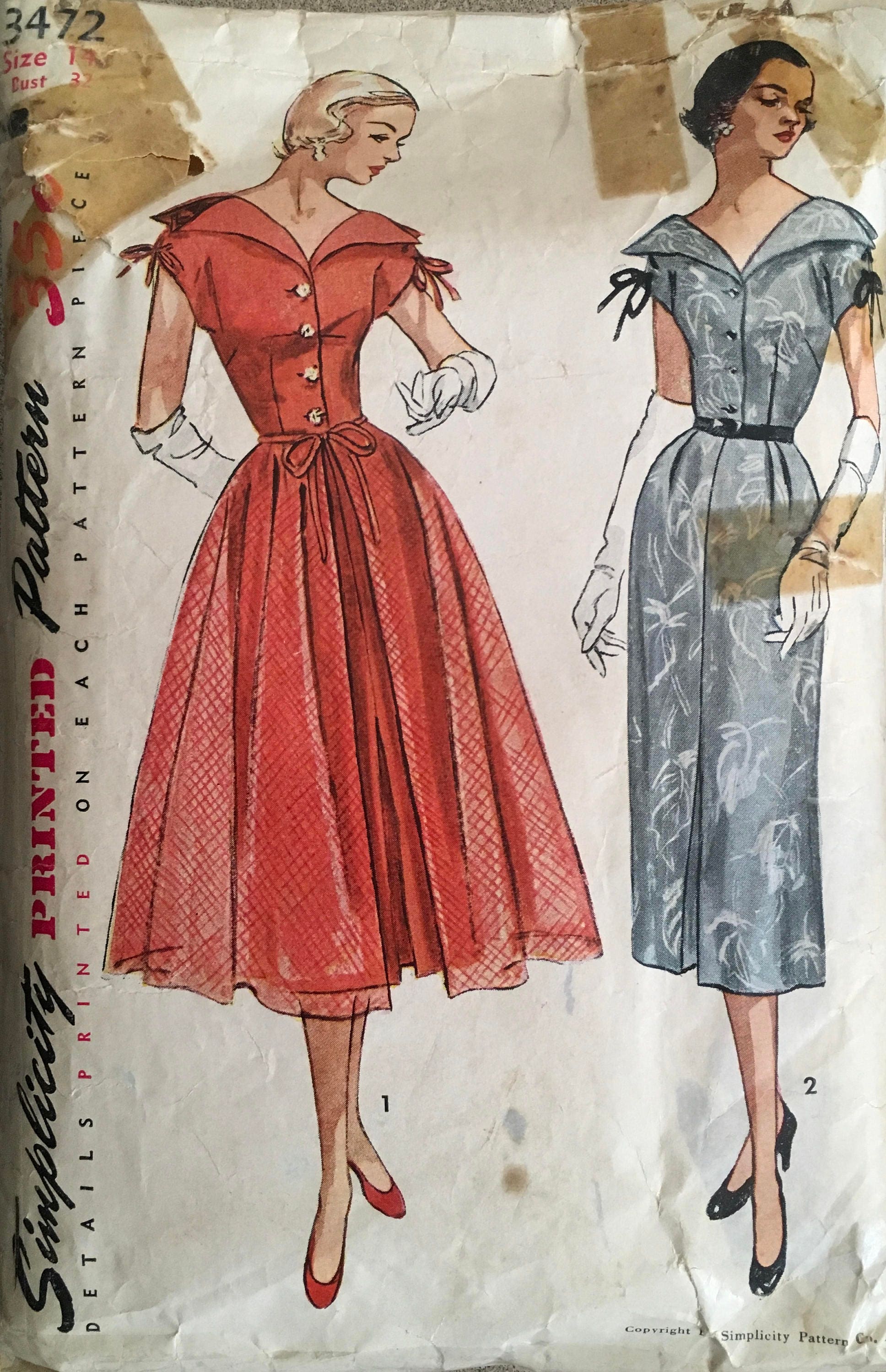 Simplicity 3472 Sewing Pattern (Vintage) CUT