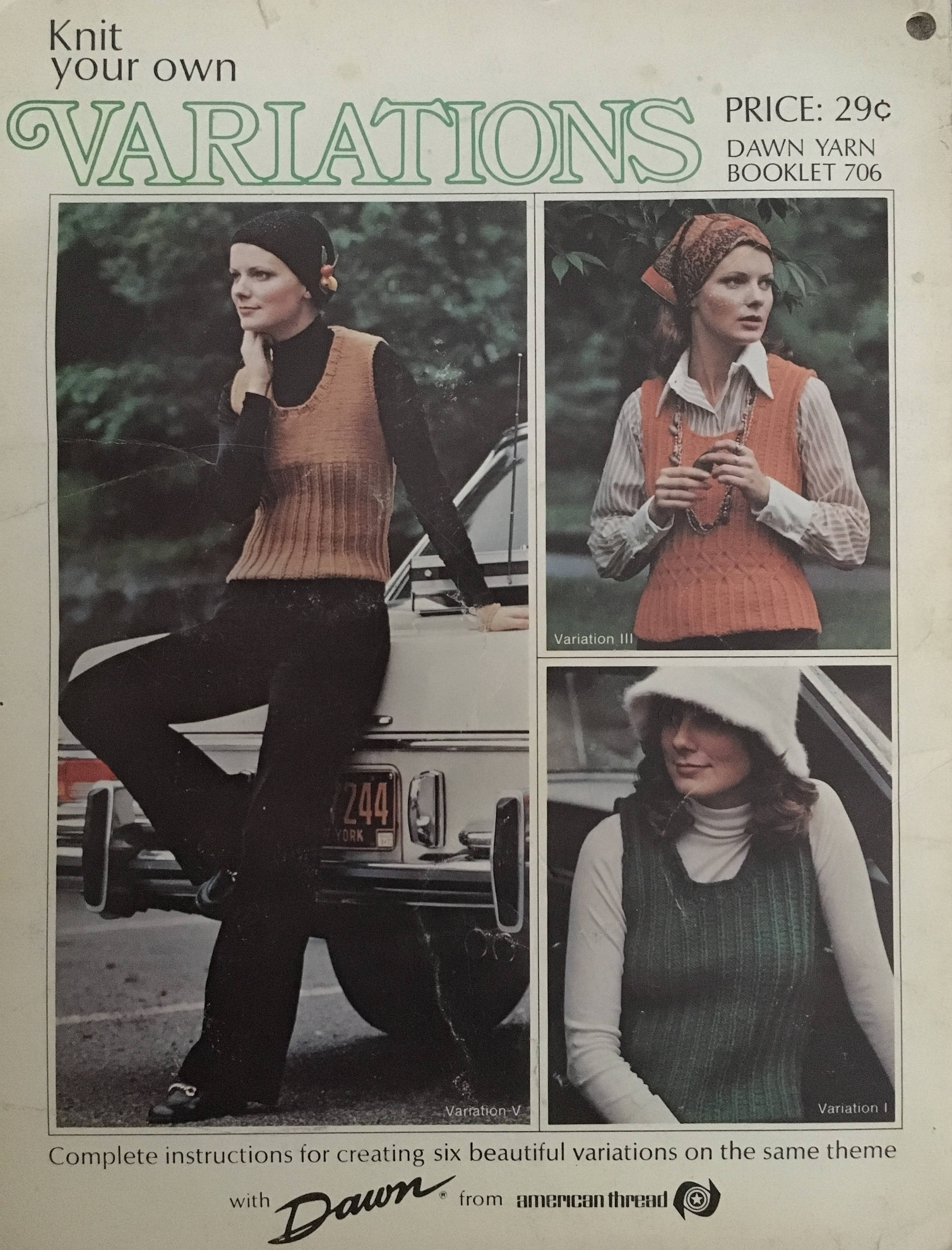 Knitting Leaflet "Variations" (Vintage)