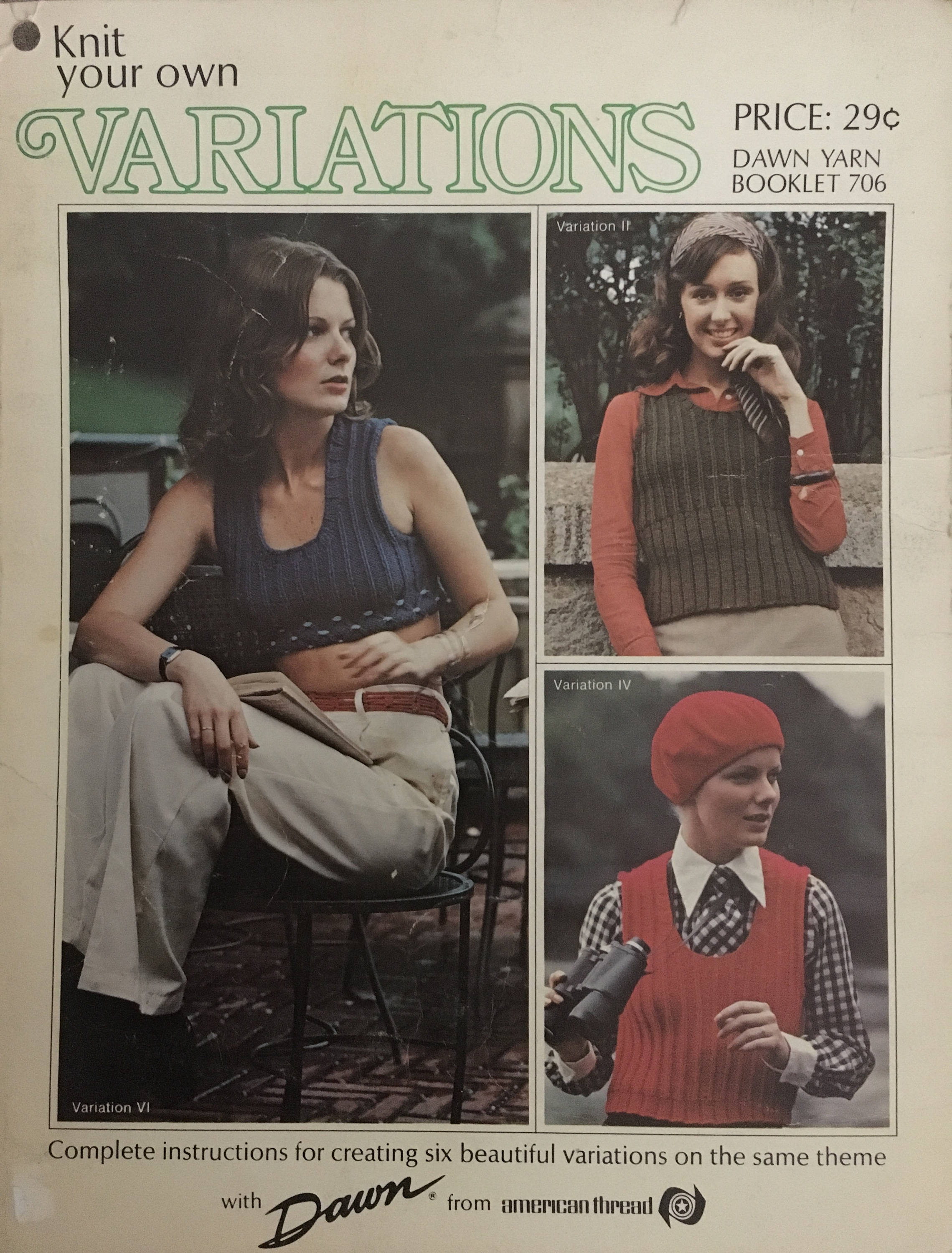 Knitting Leaflet "Variations" (Vintage)